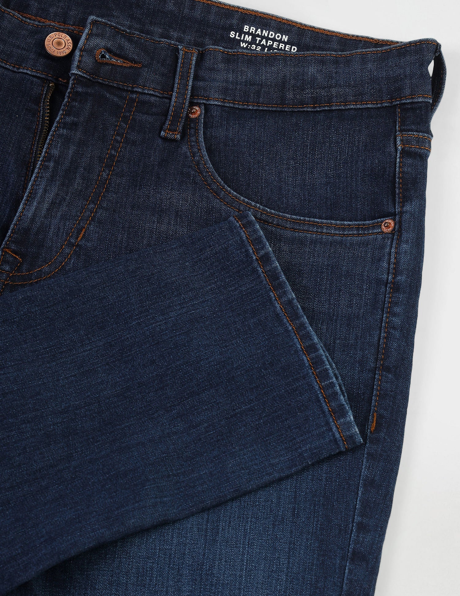 Brandon Slim Tapered Fit Blue Jeans - Image 2