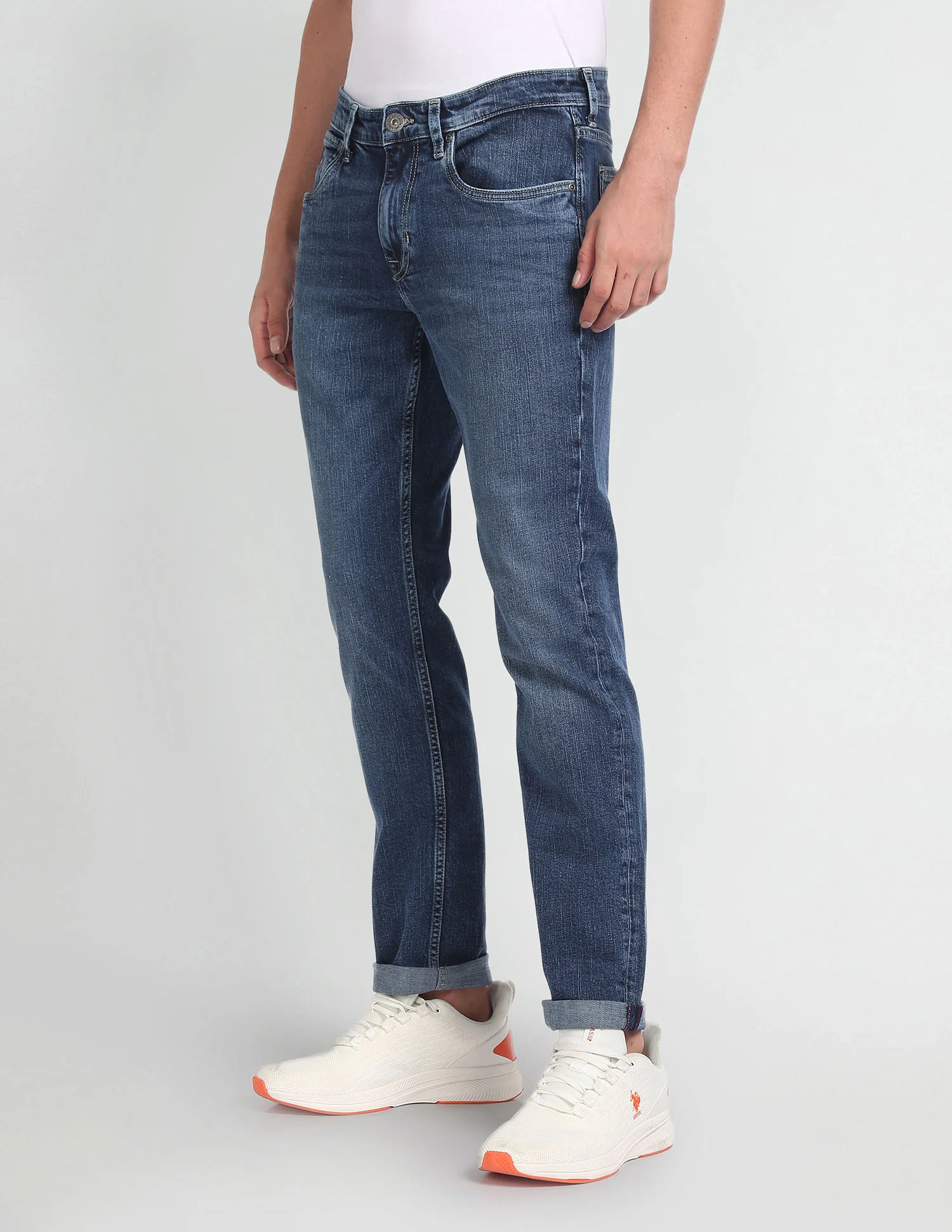 Brandon Slim Tapered Fit Blue Jeans - Image 4