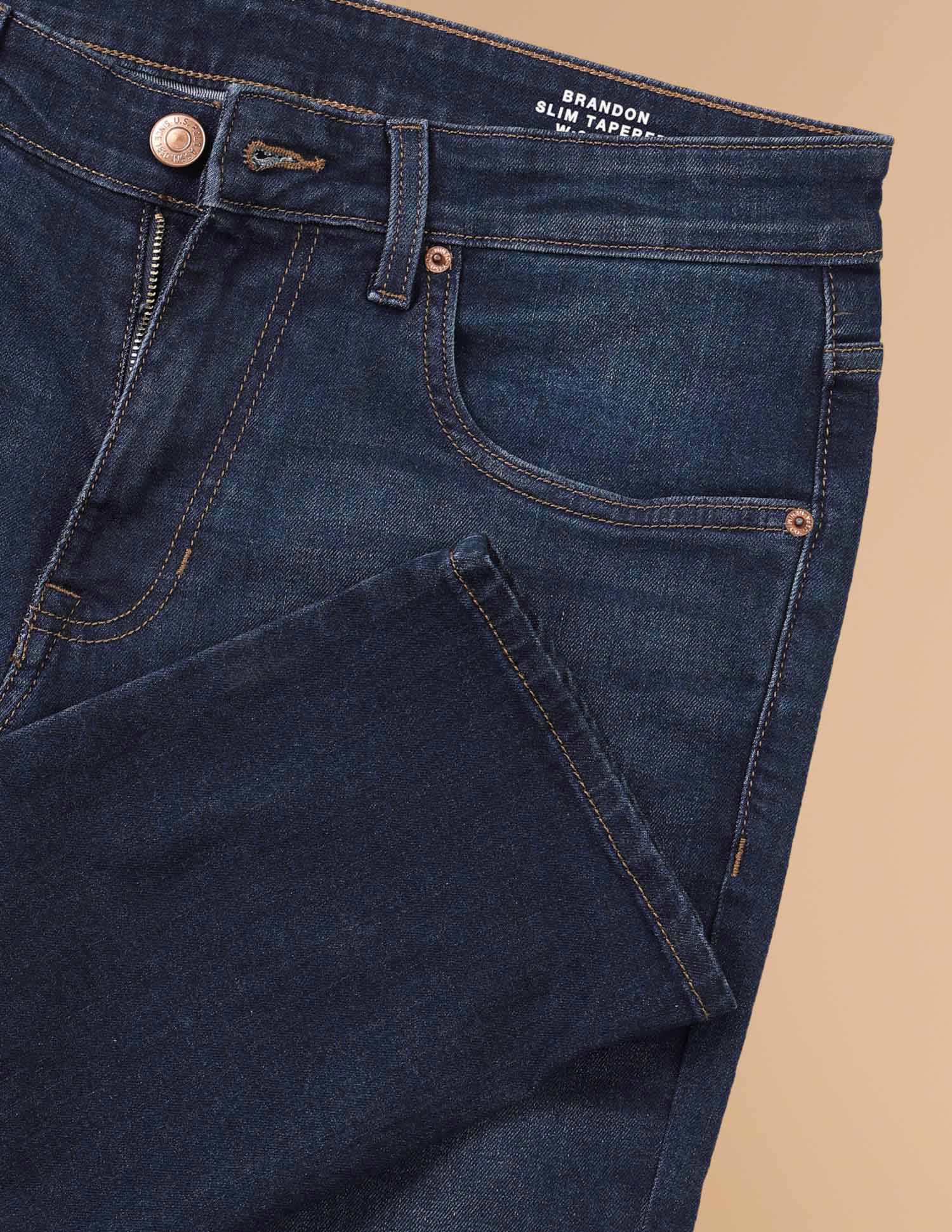 Brandon Slim Tapered Fit Blue Jeans - Image 2