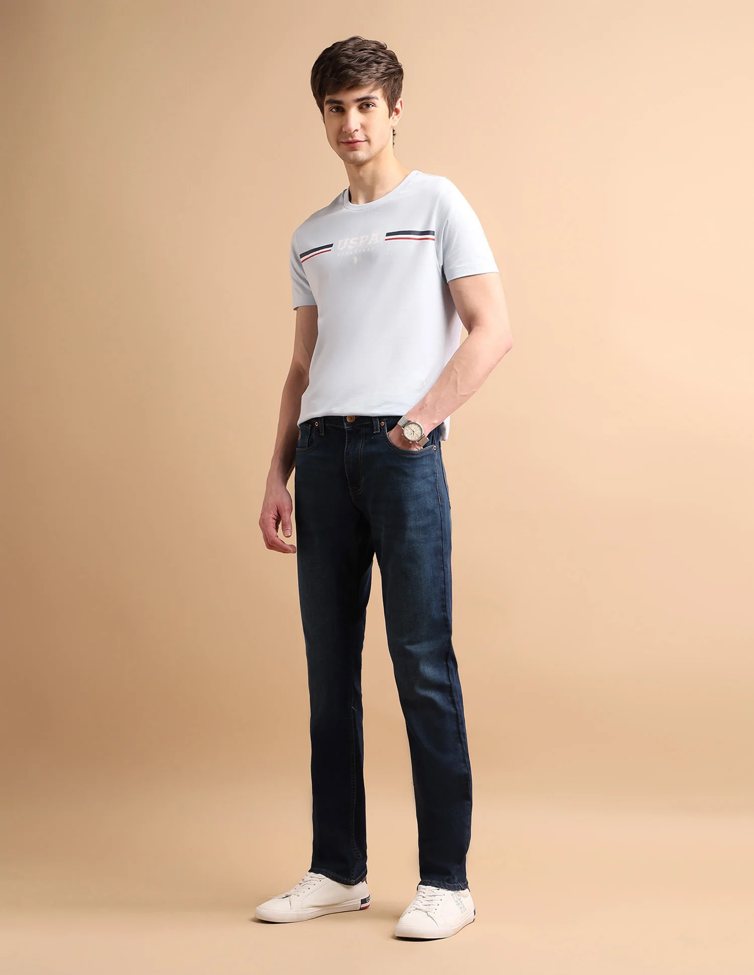 Brandon Slim Tapered Fit Blue Jeans - Image 3