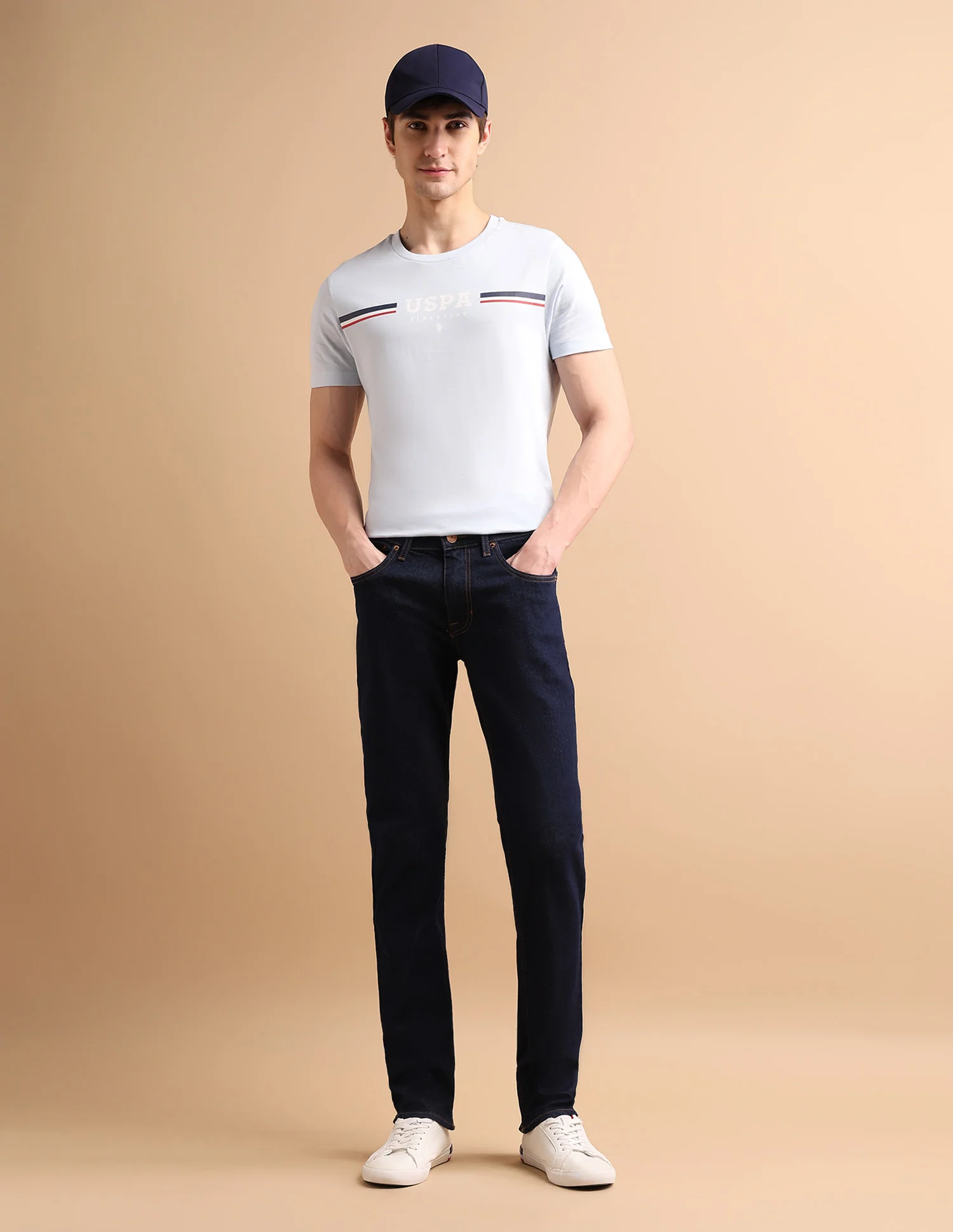 Brandon Slim Tapered Fit Blue Jeans - Image 3