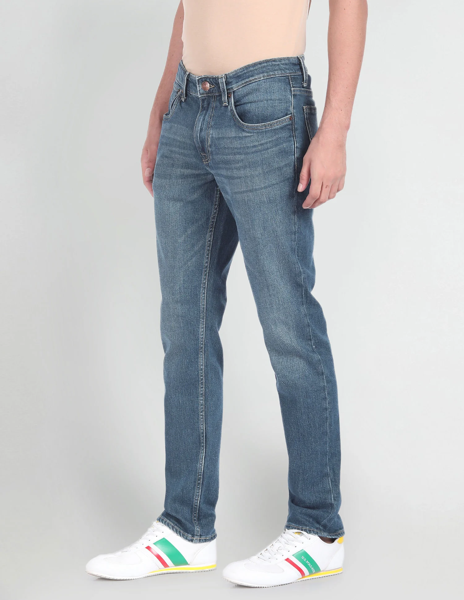 Brandon Slim Tapered Fit Blue Jeans - Image 4