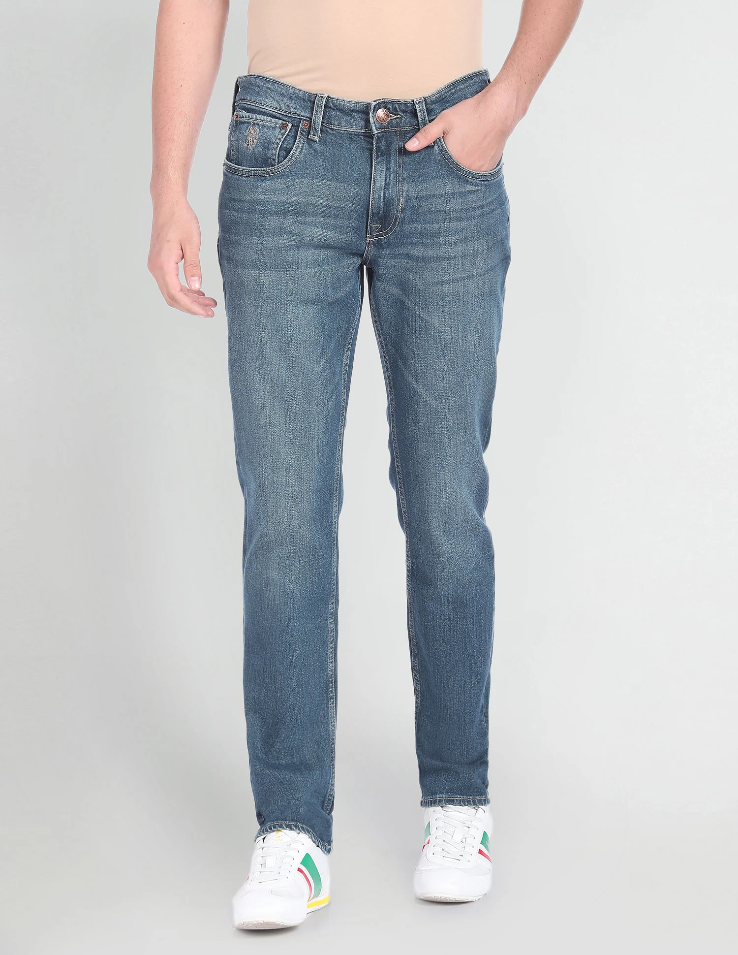 Brandon Slim Tapered Fit Blue Jeans - Image 6
