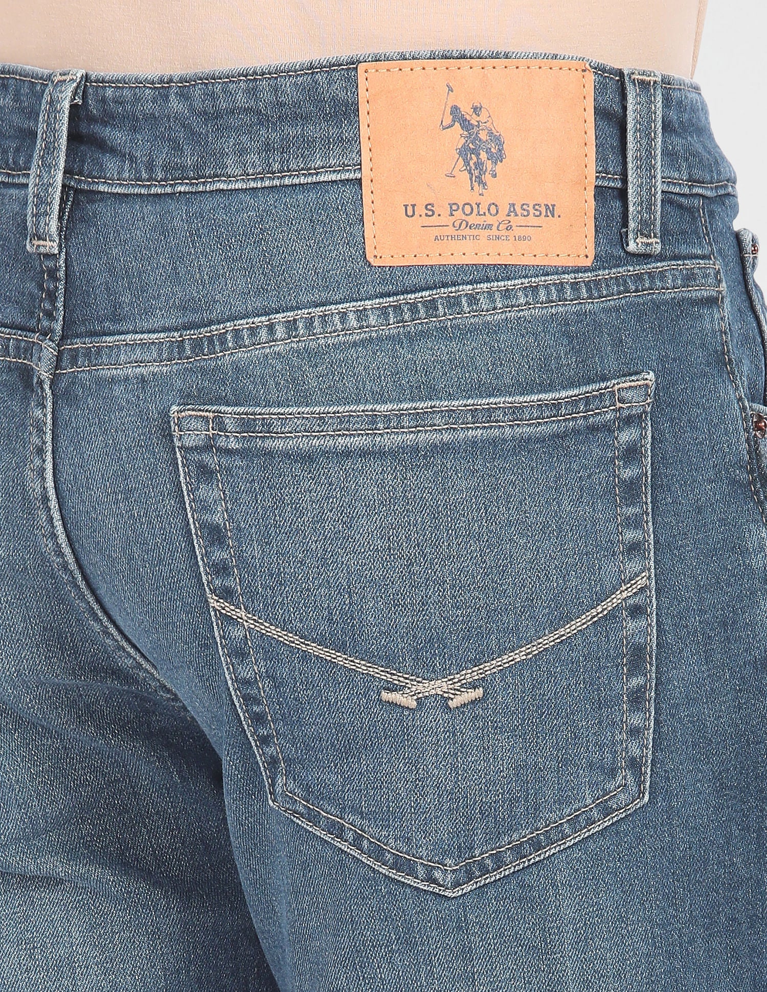 Brandon Slim Tapered Fit Blue Jeans - Image 7