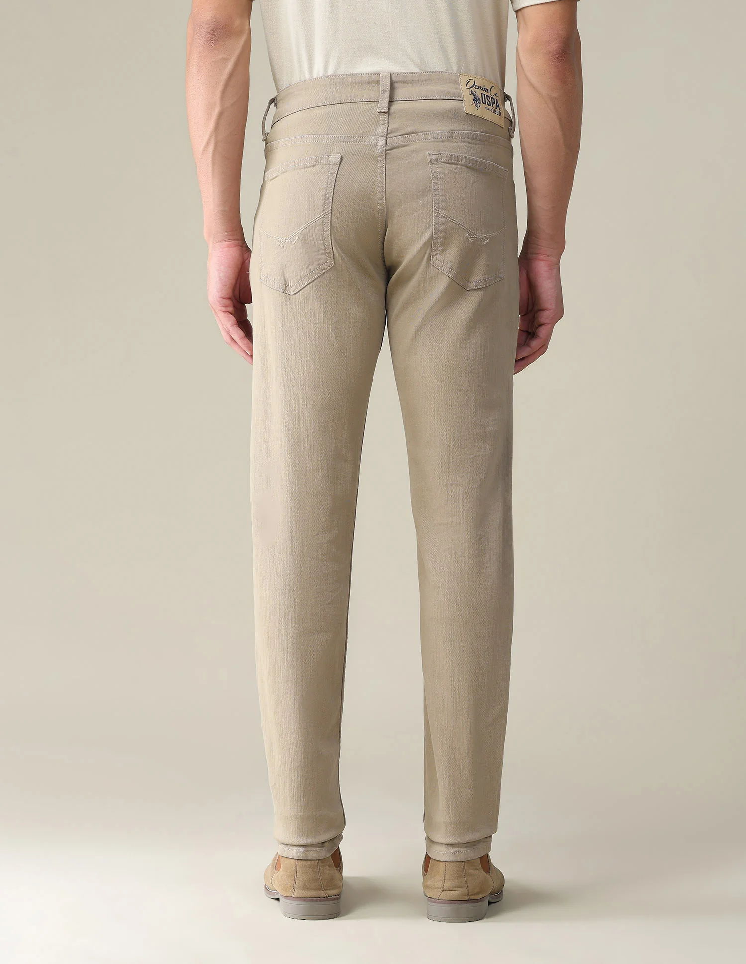 Brandon Slim Tapered Fit Brown Jeans - Image 5