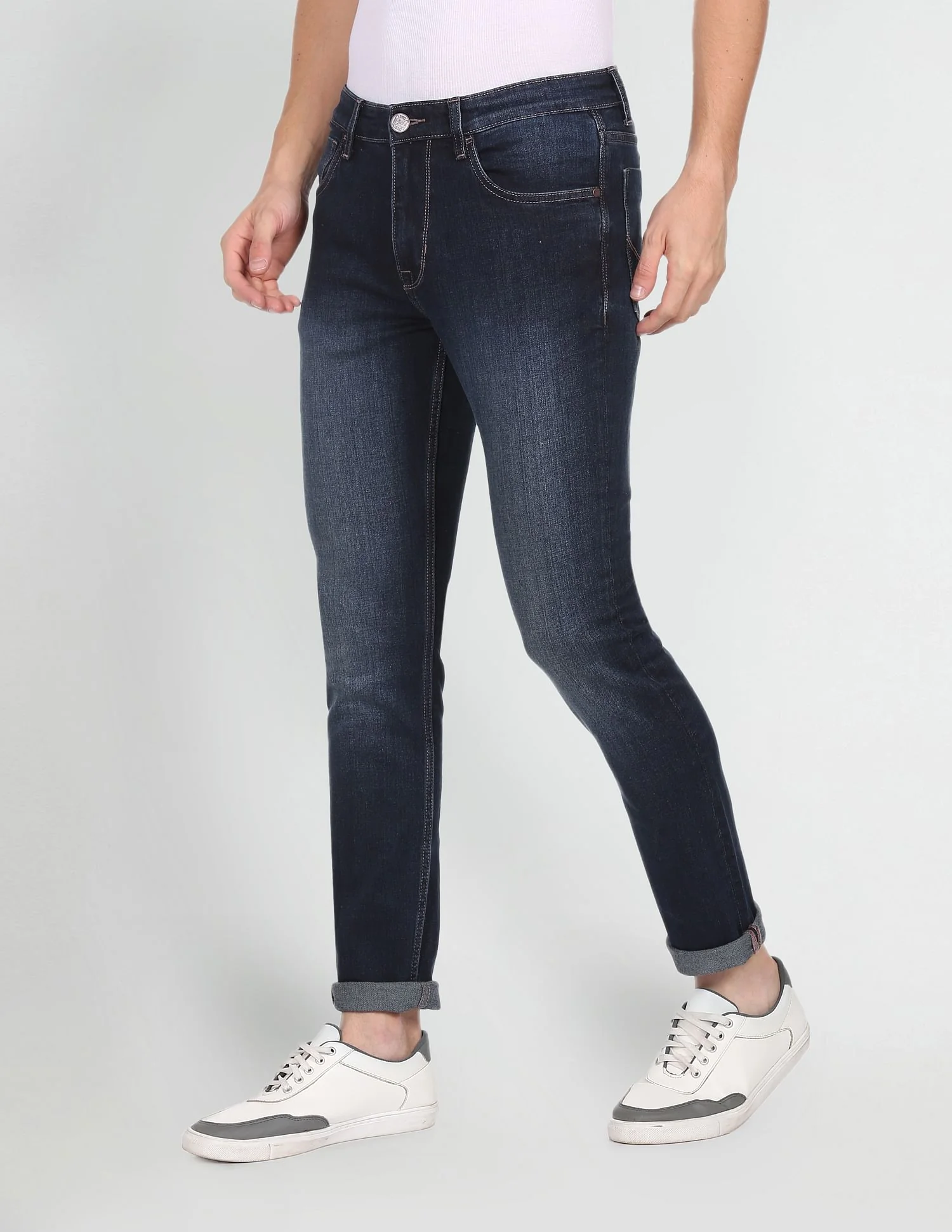 Brandon Slim Tapered Fit Dark Wash Jeans - Image 4
