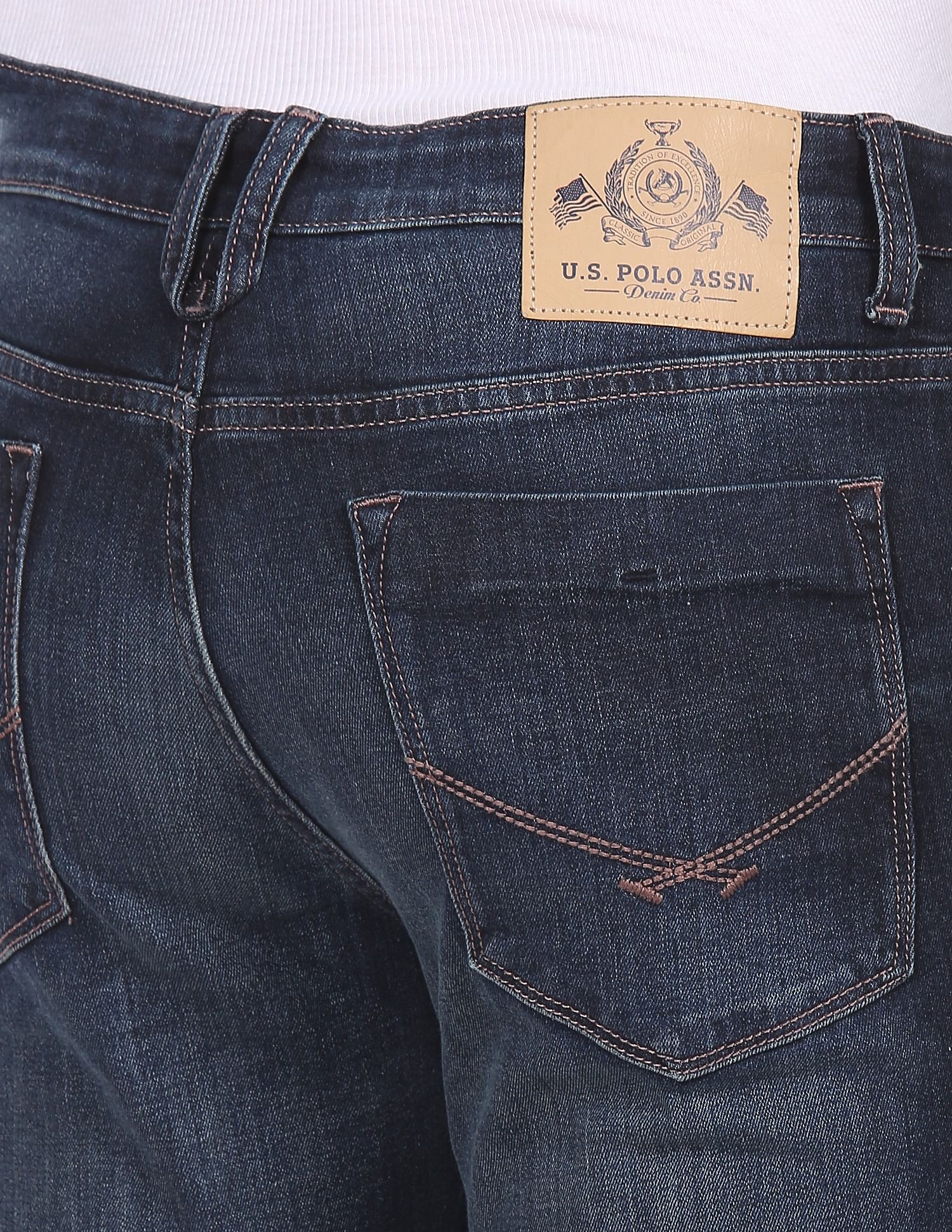 Brandon Slim Tapered Fit Dark Wash Jeans - Image 6