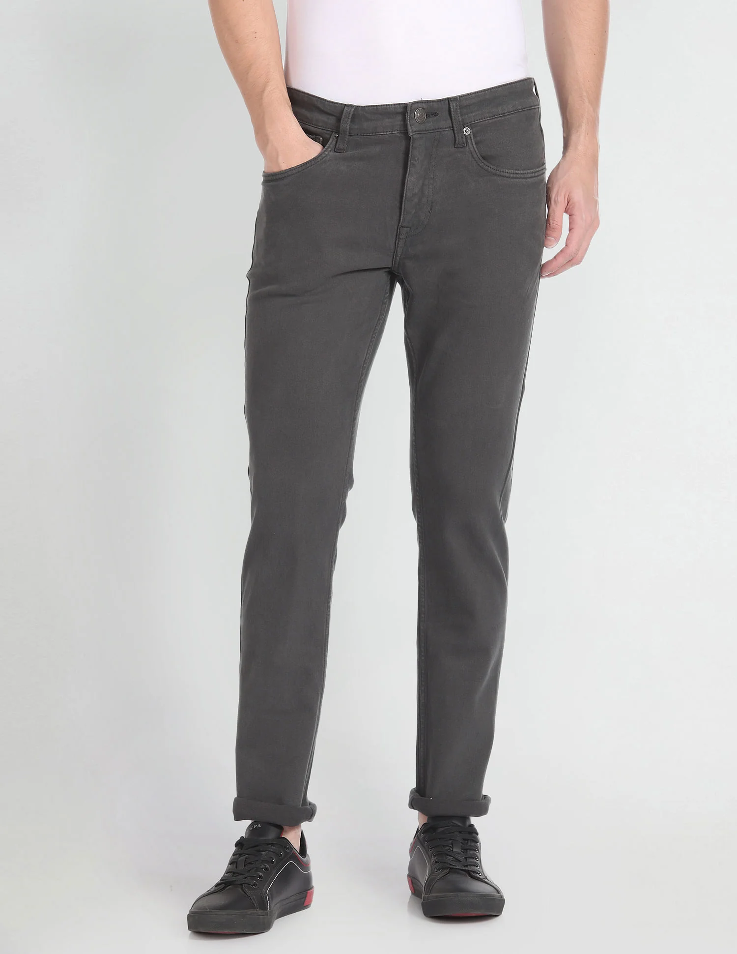 Brandon Slim Tapered Fit Grey Jeans