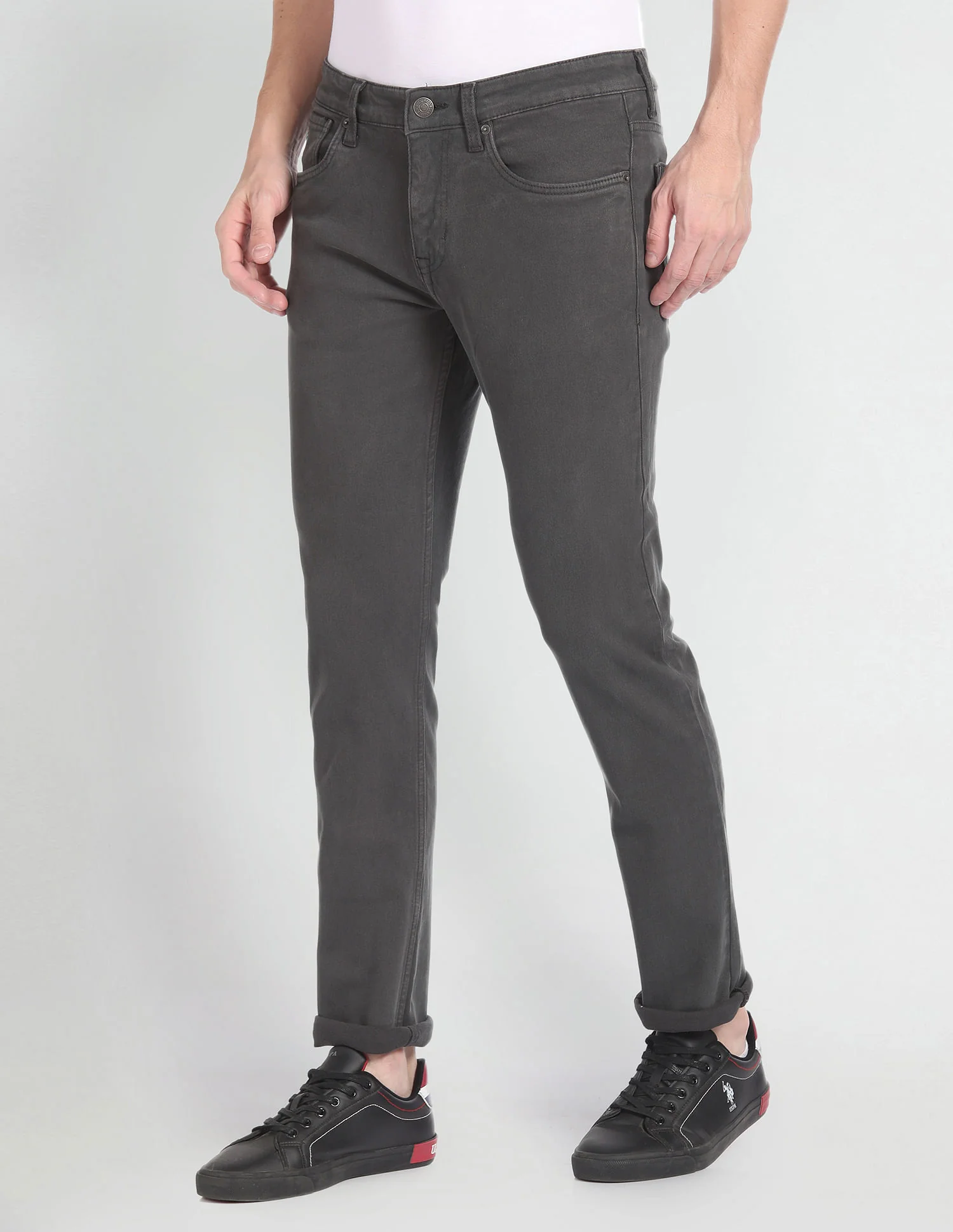 Brandon Slim Tapered Fit Grey Jeans - Image 4
