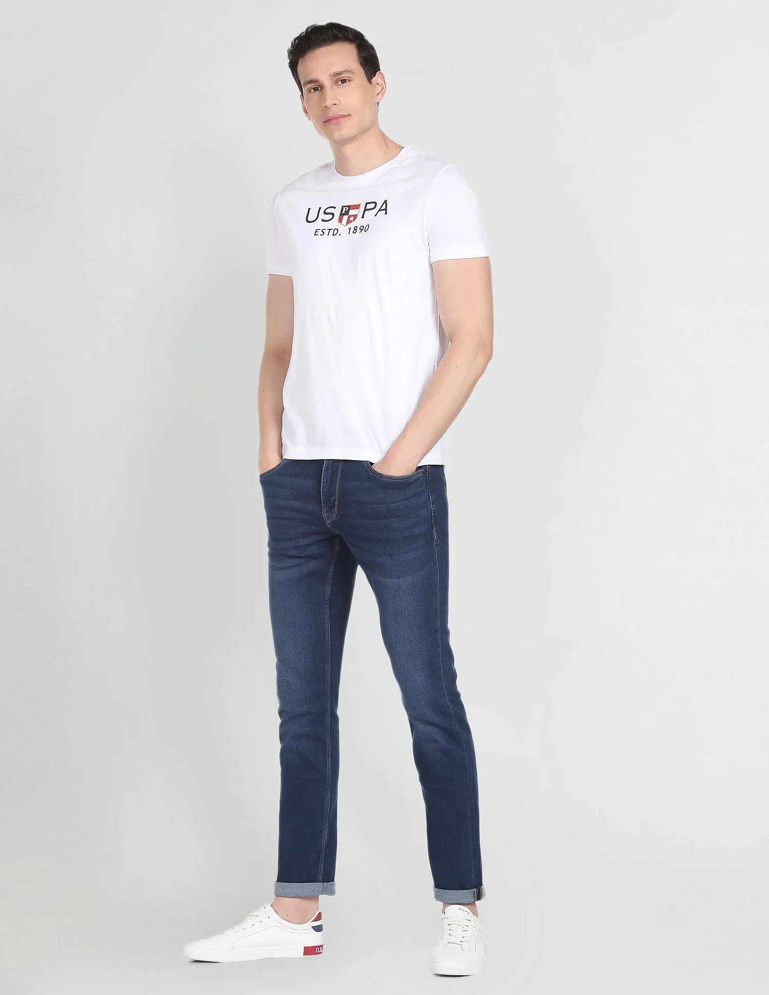 Brandon Slim Tapered Fit Stone Wash Jeans - Image 3