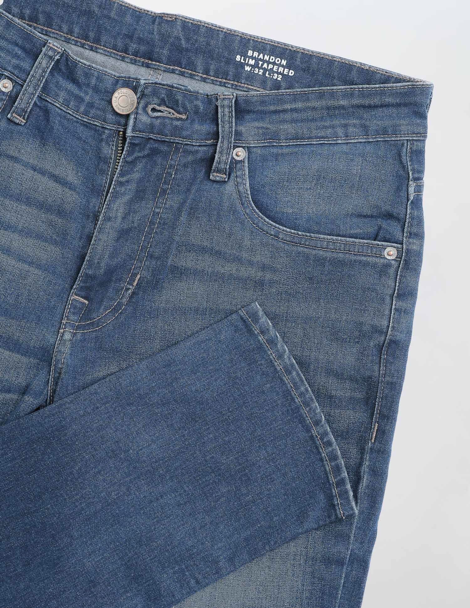 Brandon Slim Tapered Fit Stone Wash Jeans - Image 2