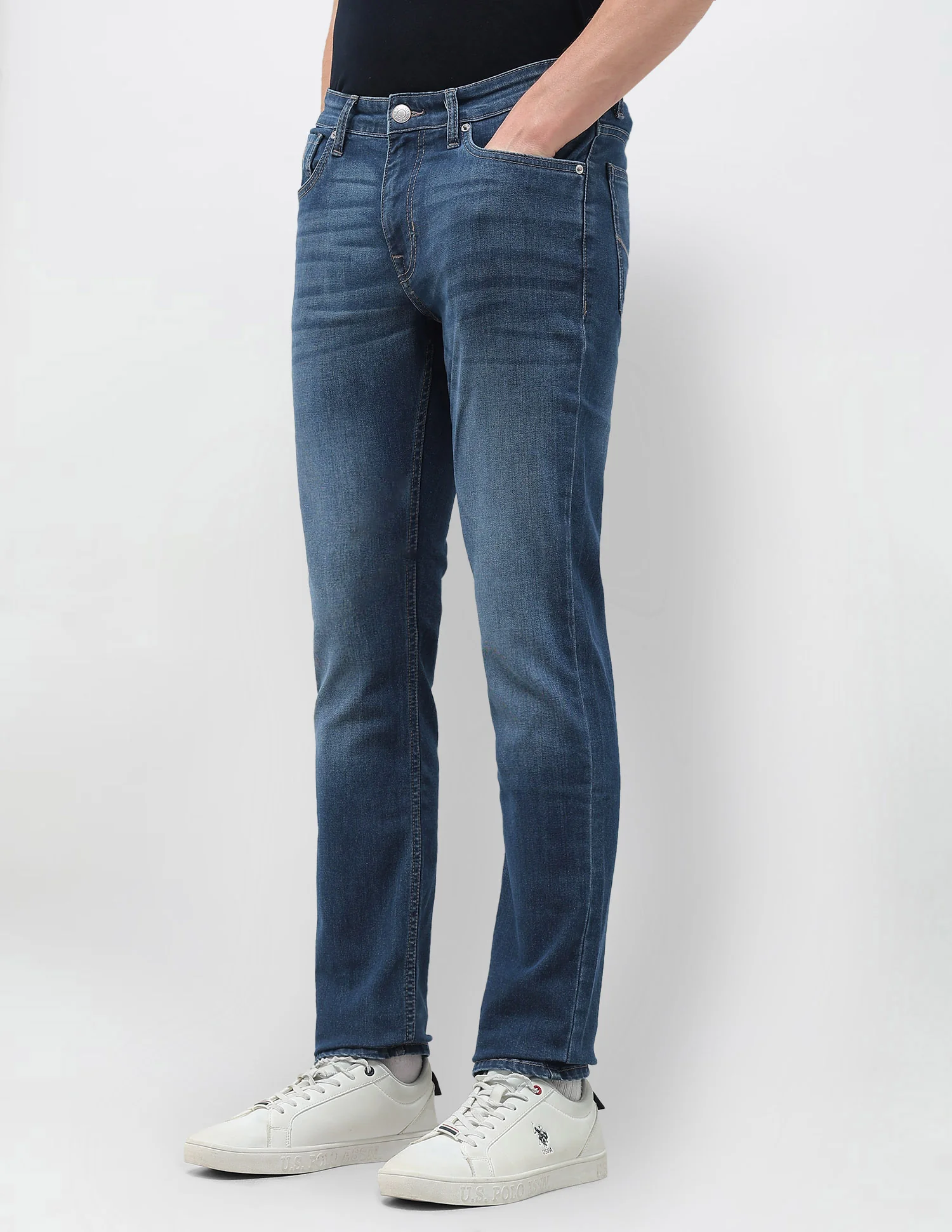 Brandon Slim Tapered Fit Stone Wash Jeans - Image 4