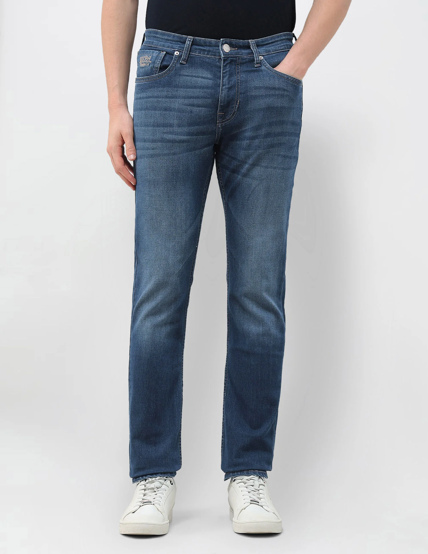 Brandon Slim Tapered Fit Stone Wash Jeans - Image 6