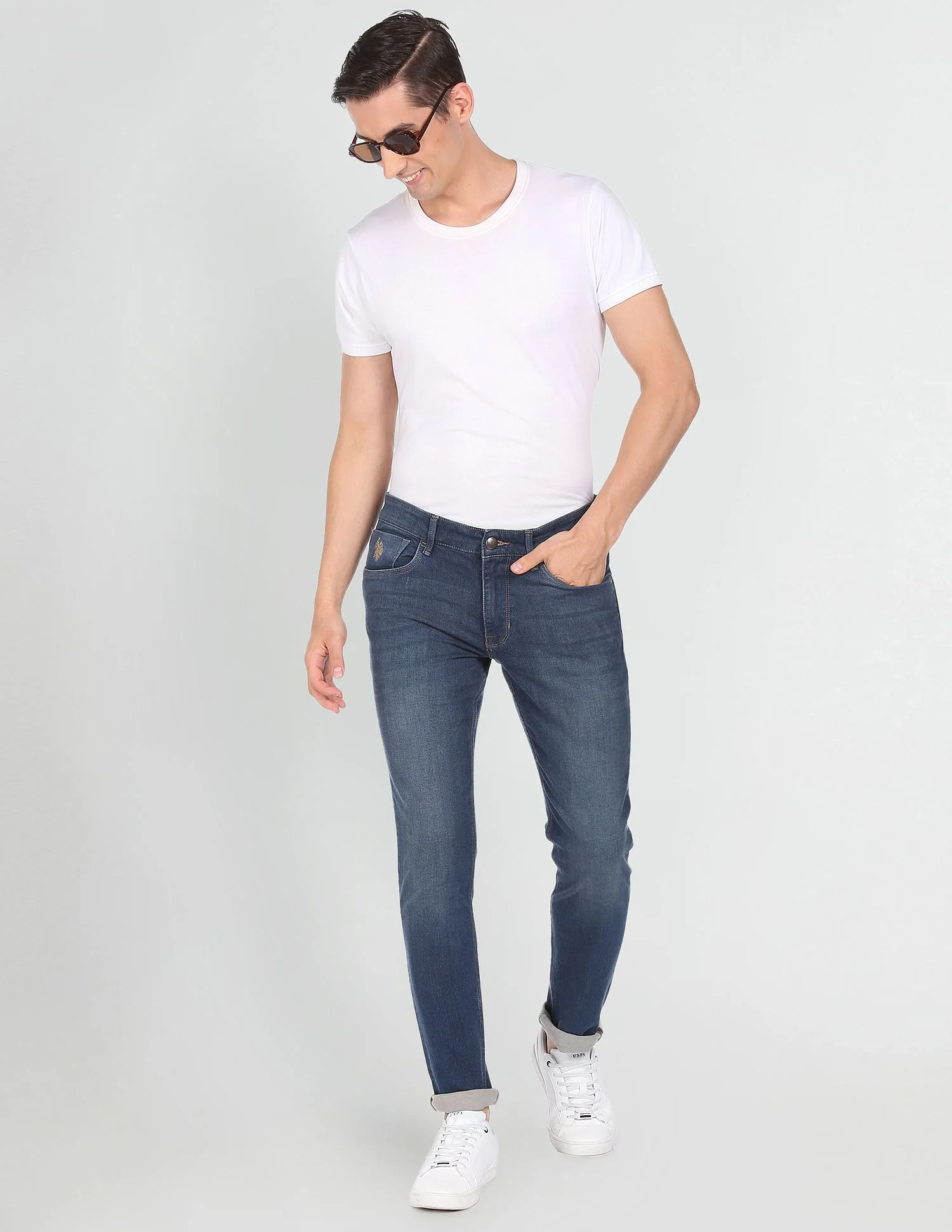 Brandon Slim Tapered Fit Stone Wash Jeans - Image 3