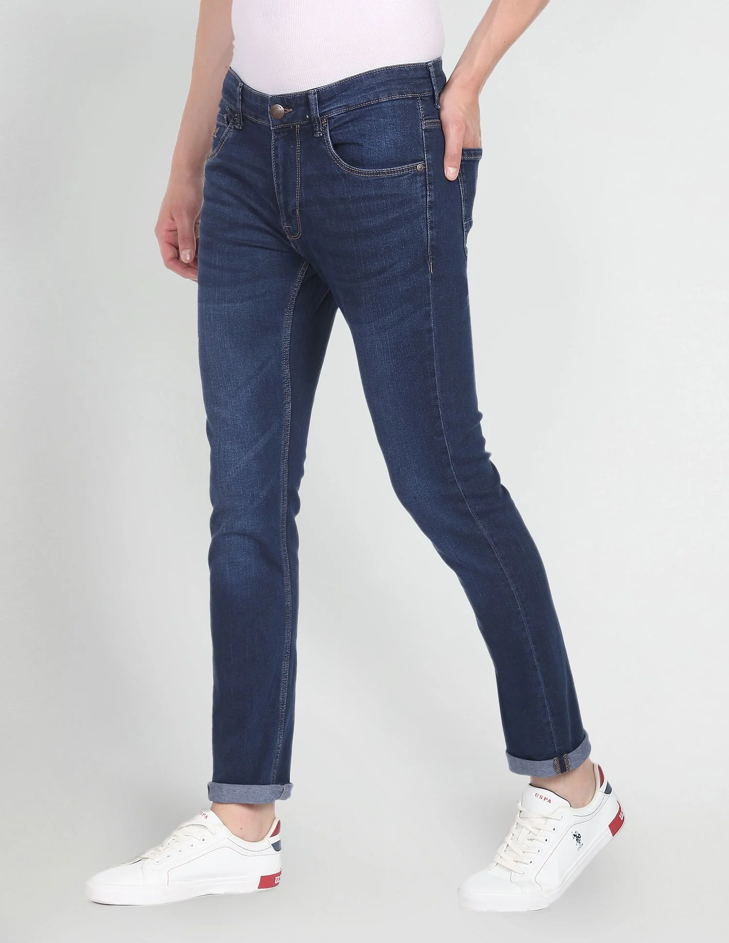 Brandon Slim Tapered Fit Stone Wash Jeans - Image 4
