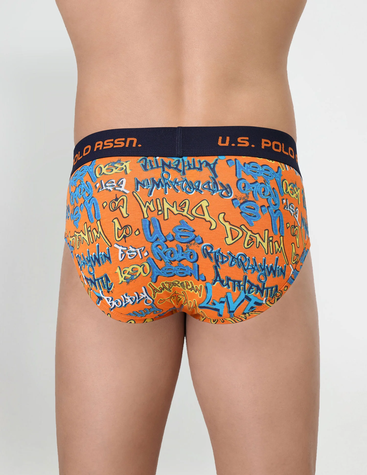 Brushed Elastic Cotton Stretch IYAJ Briefs - Pack Of 2 - Image 3