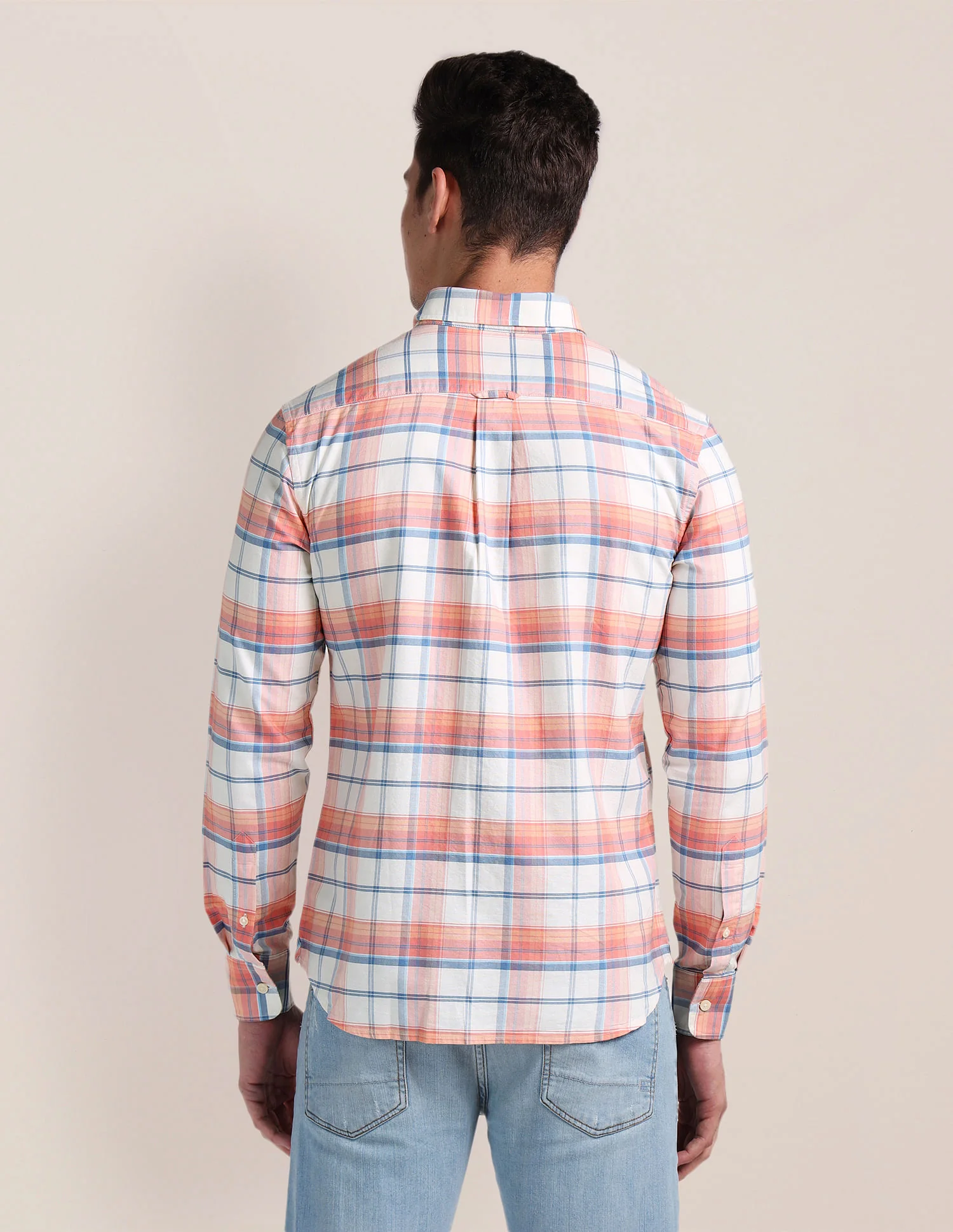 Button Down Collar Checked Shirt - Image 5