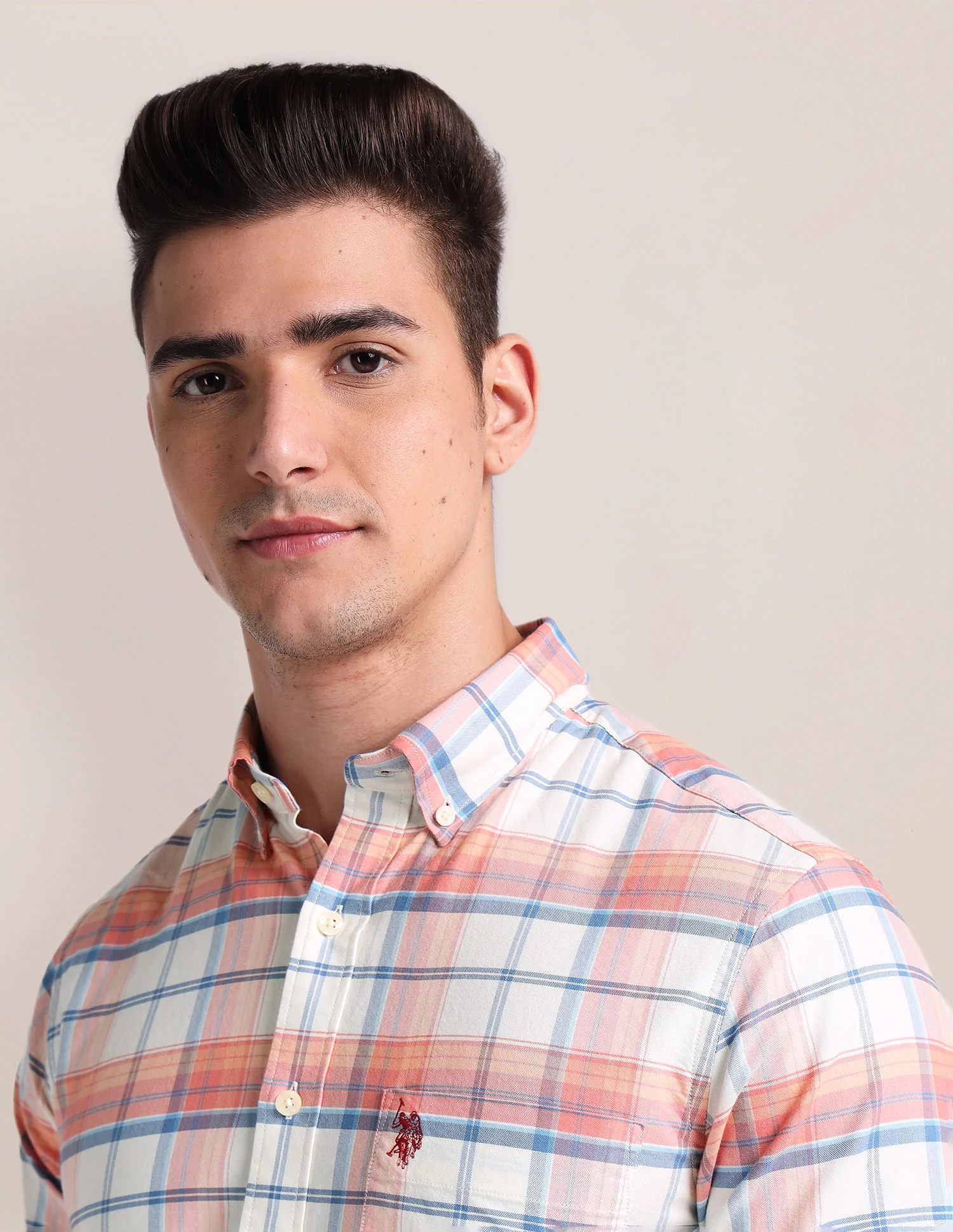 Button Down Collar Checked Shirt - Image 7