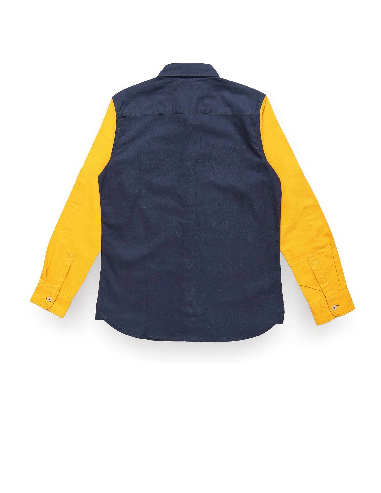 Button Down Collar Colour Block Shirt - Image 2