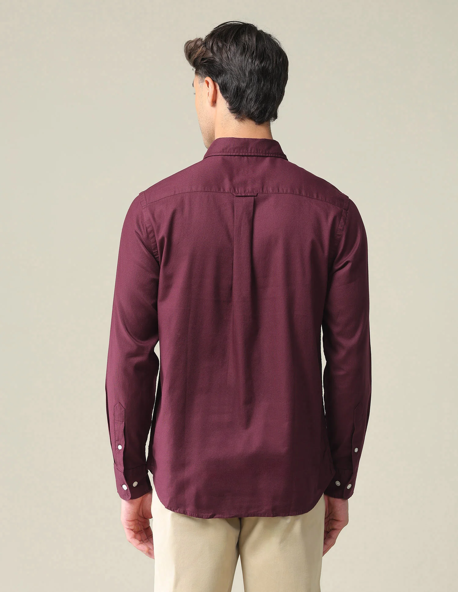Button Down Collar Cotton Shirt - Image 5