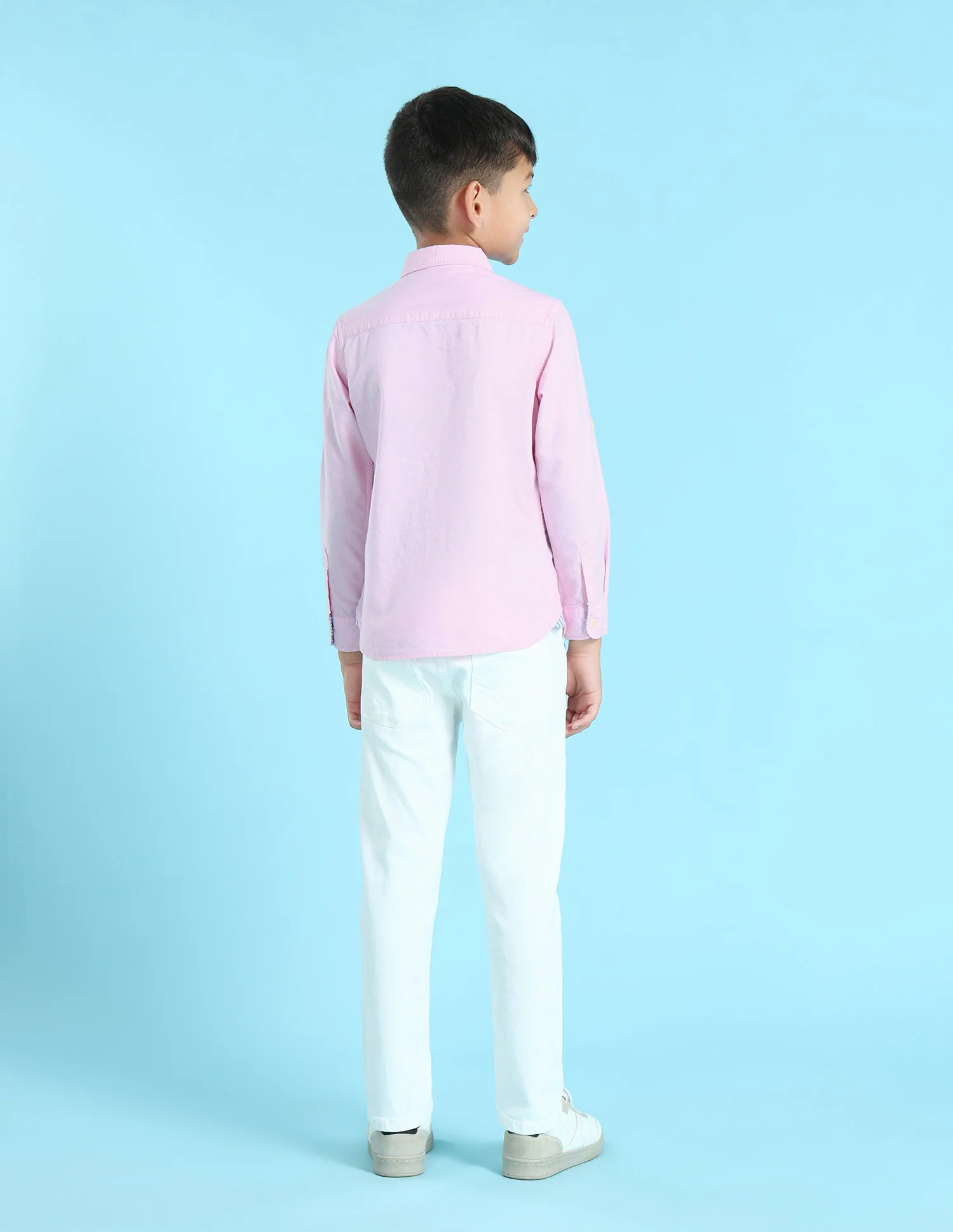 Button Down Collar Solid Casual Shirt - Image 4