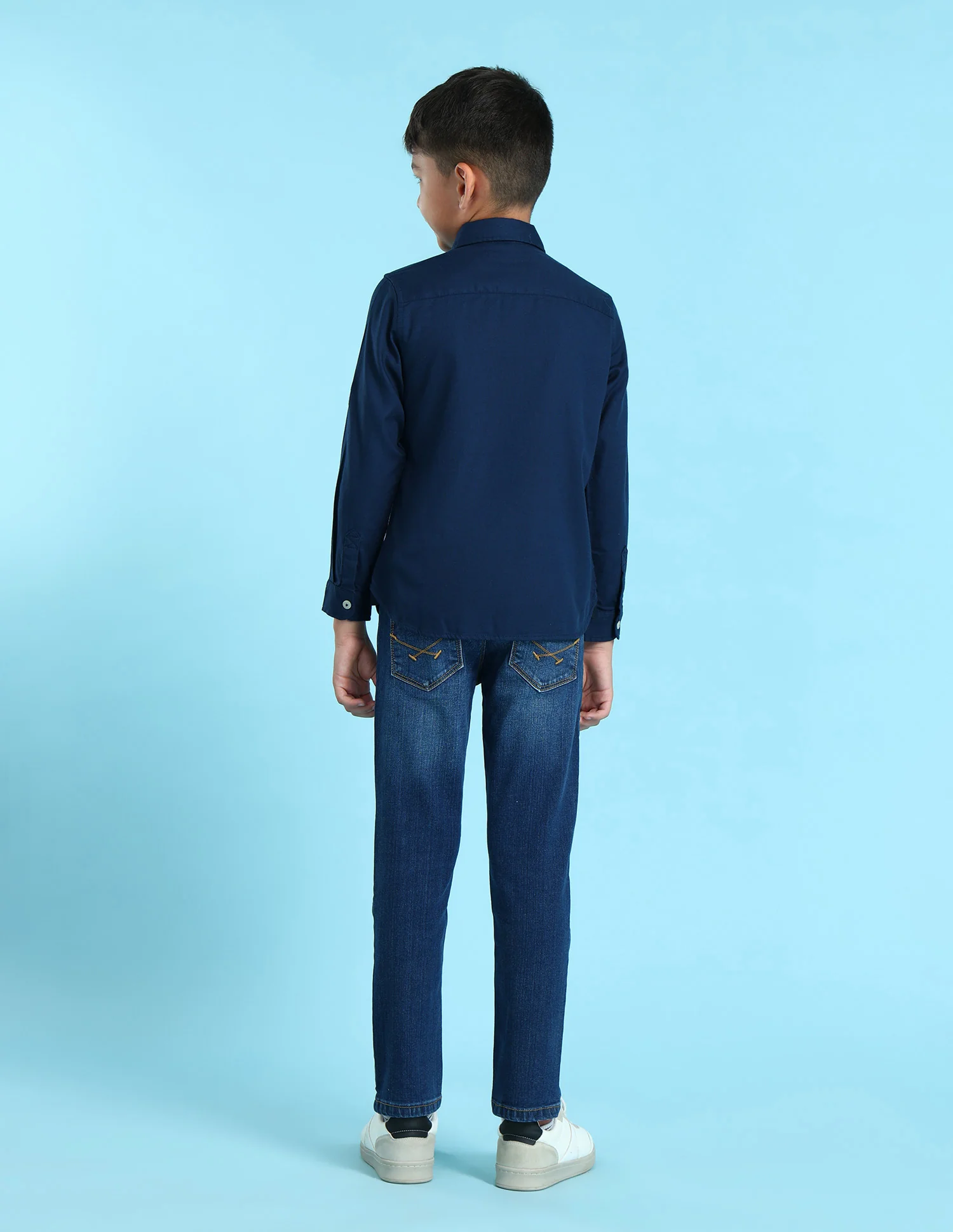 Button Down Collar Solid Shirt - Image 4