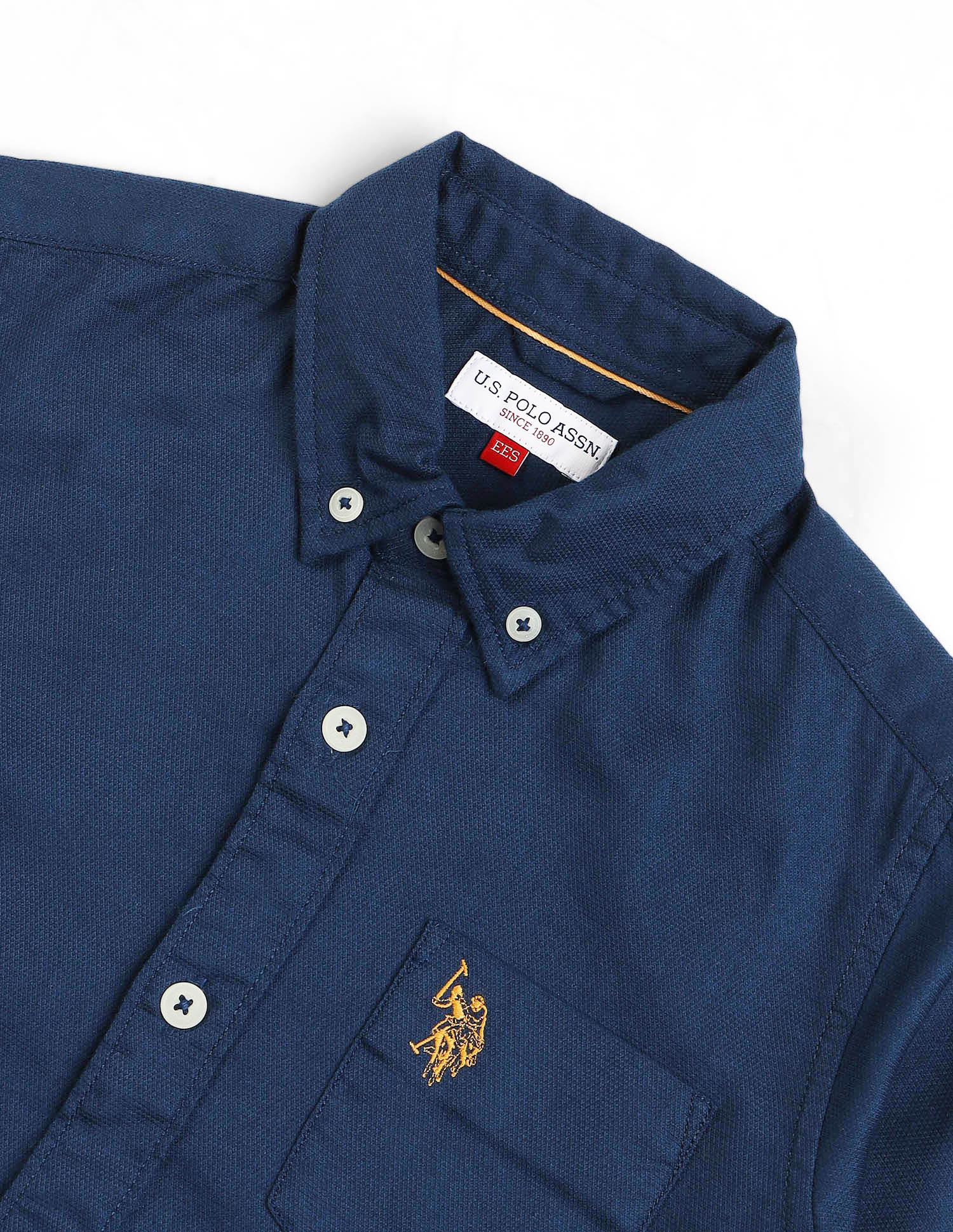 Button Down Collar Solid Shirt - Image 8