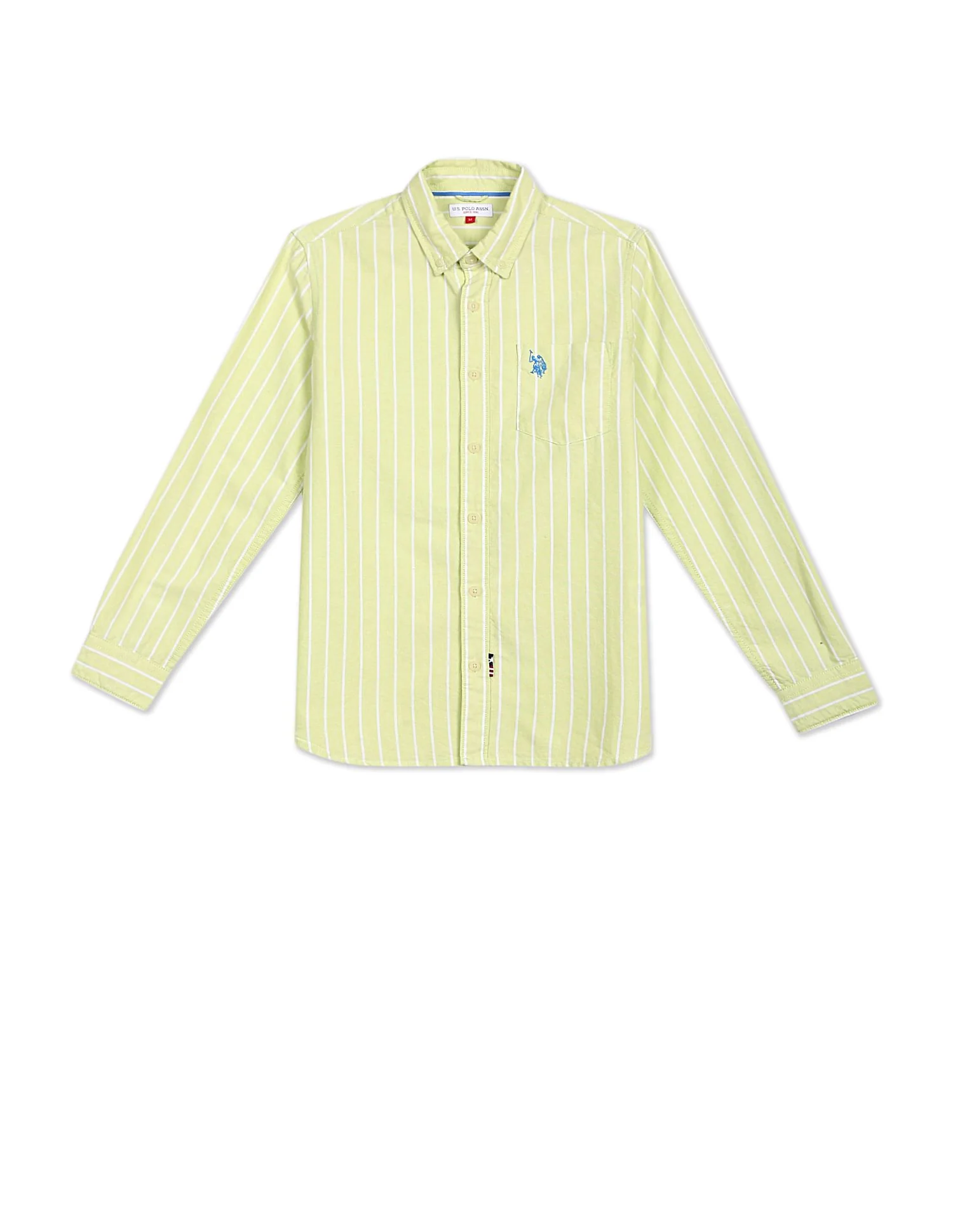 Button Down Collar Vertical Stripe Shirt