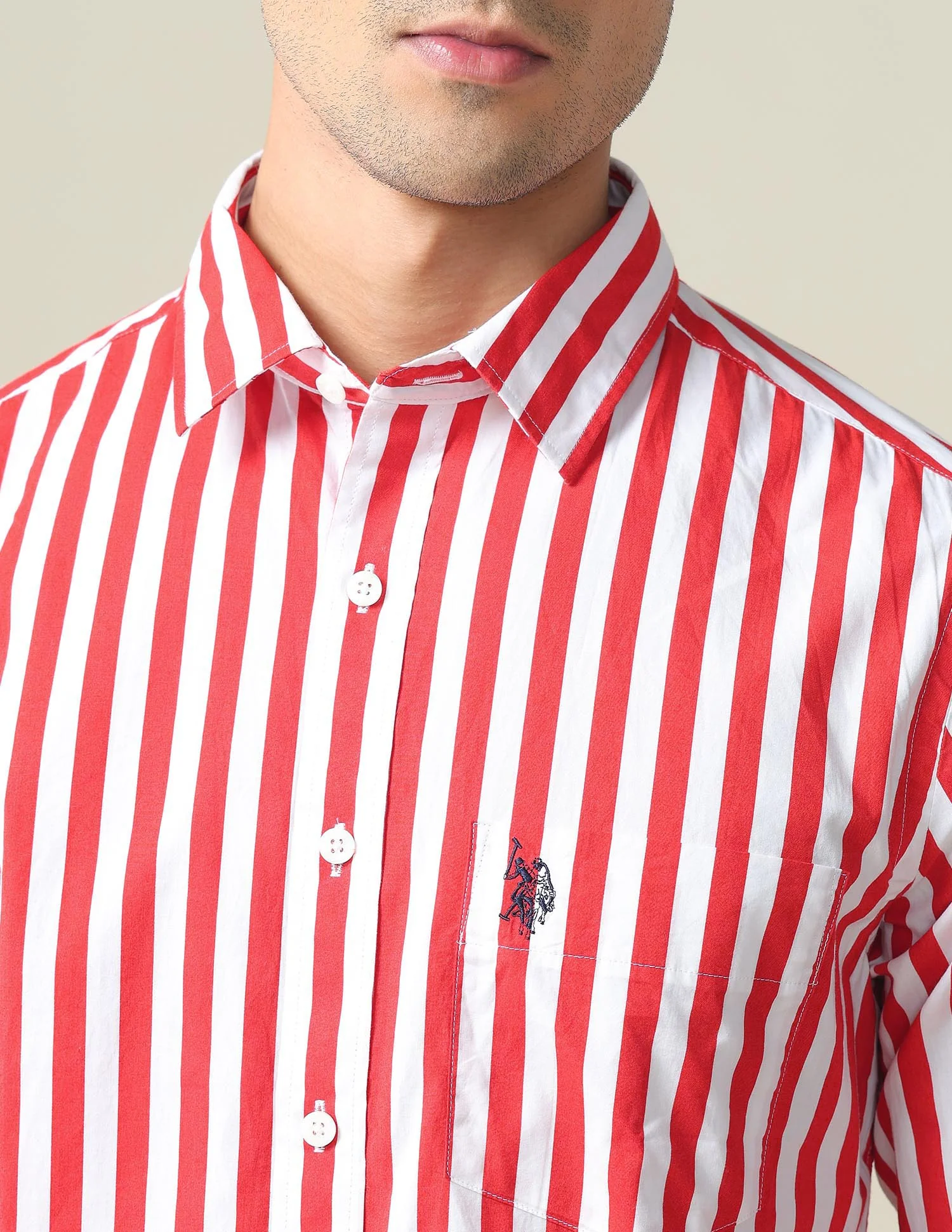 Chest Pocket Vertical Stripe Shirt - Image 7