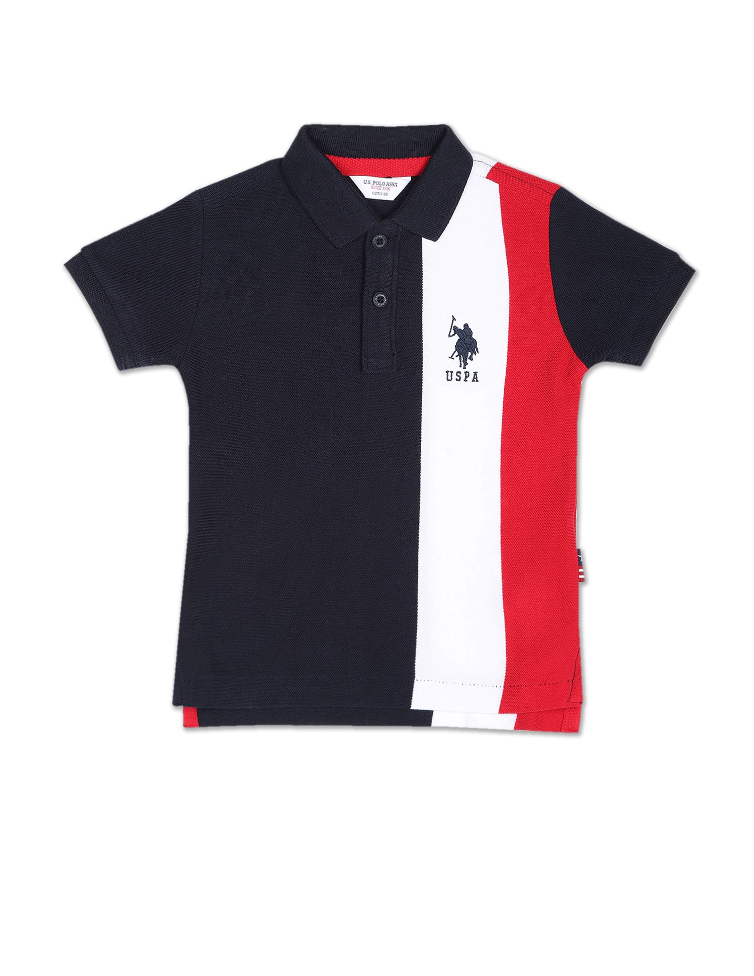 Colour Block Cotton Coordinate Polo Shirt