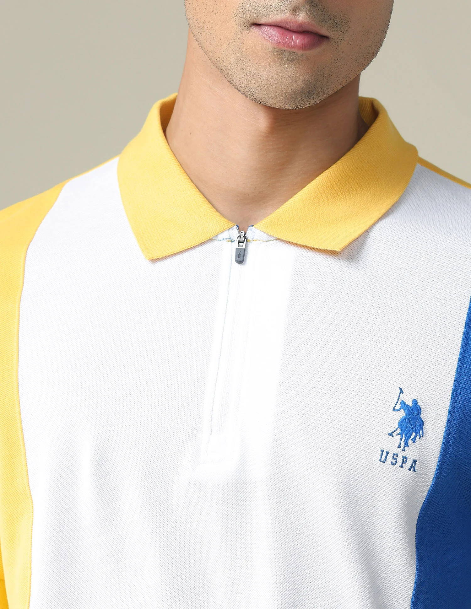 Colour Block Cotton Polo Shirt - Image 7