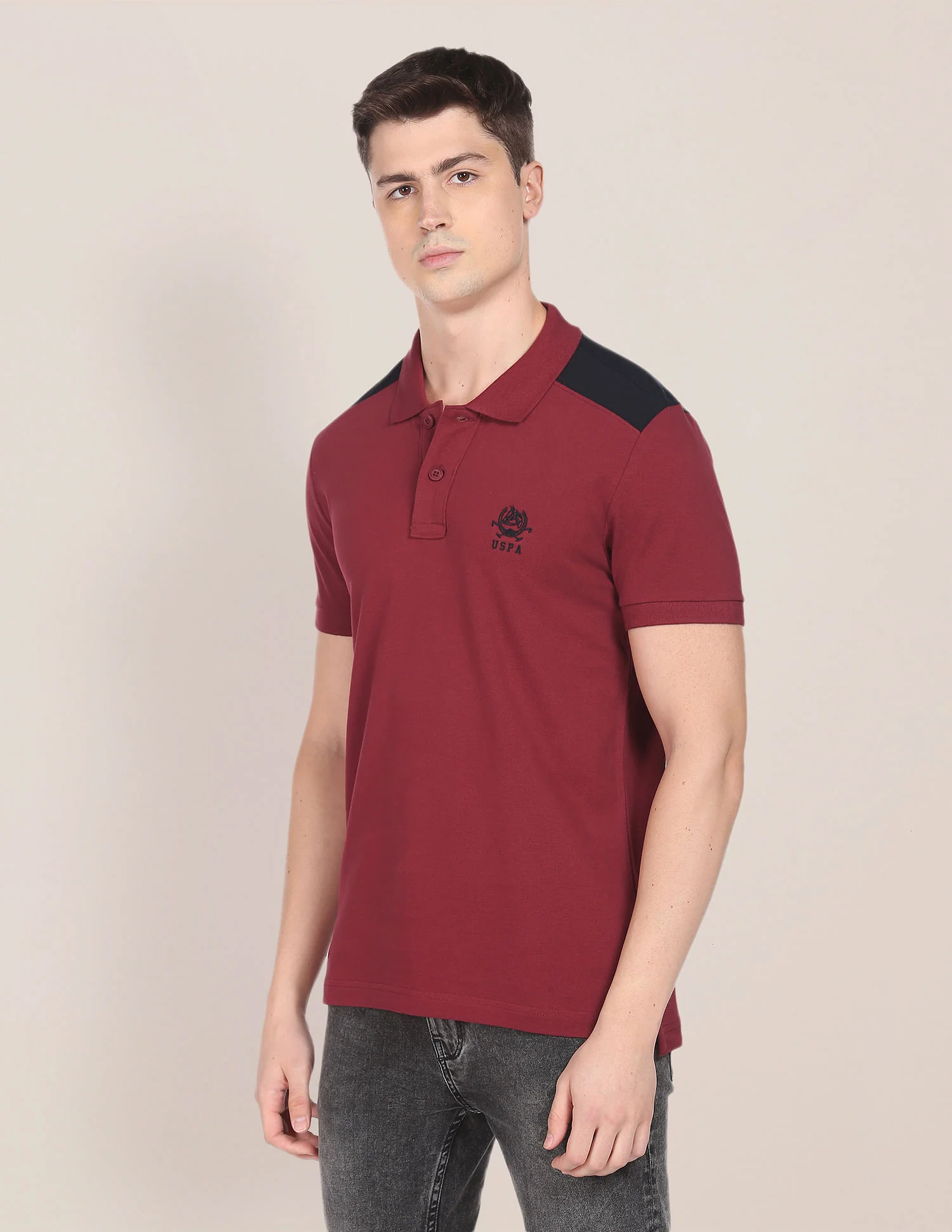 Colour Block Cotton Polo Shirt - Image 4