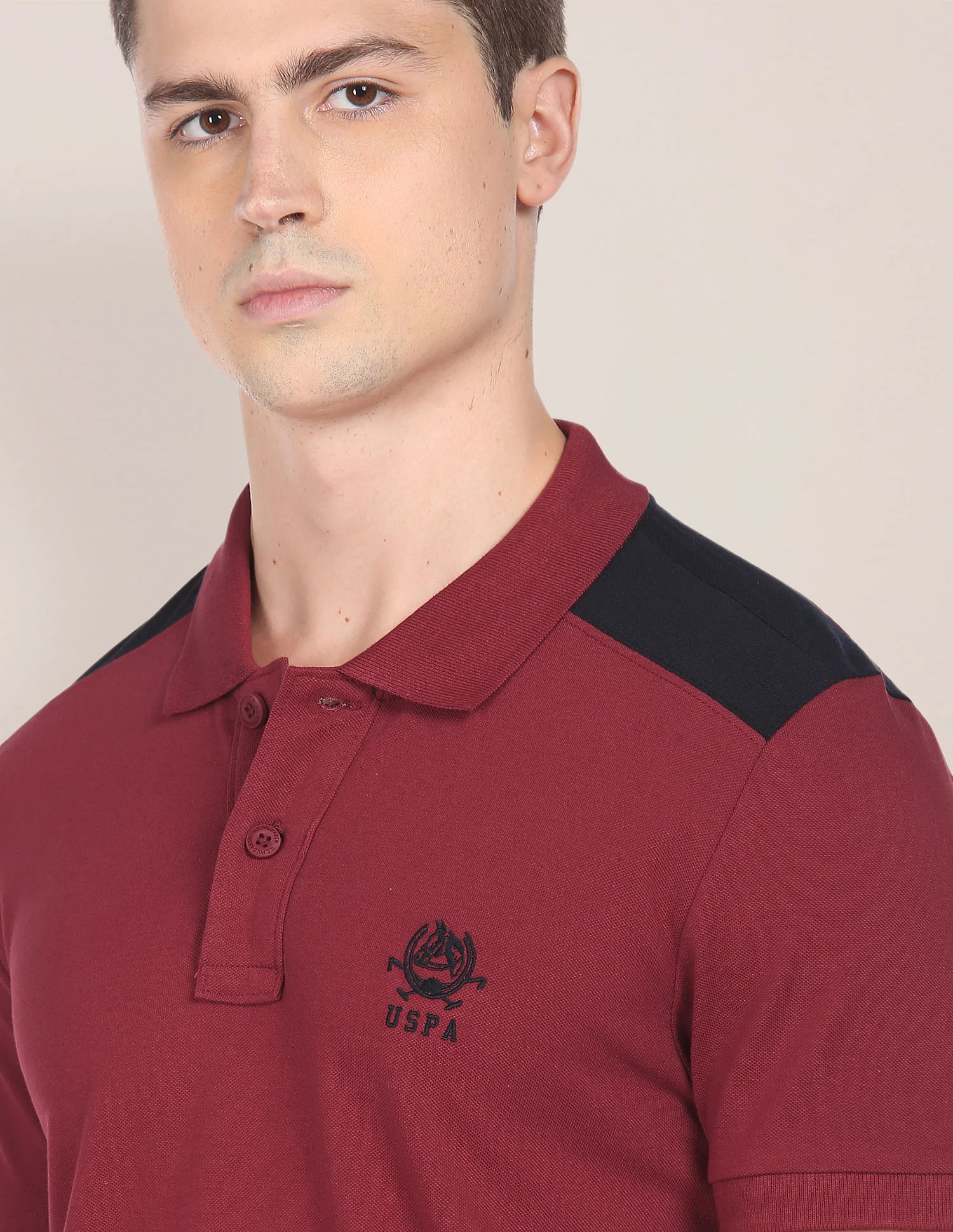 Colour Block Cotton Polo Shirt - Image 7