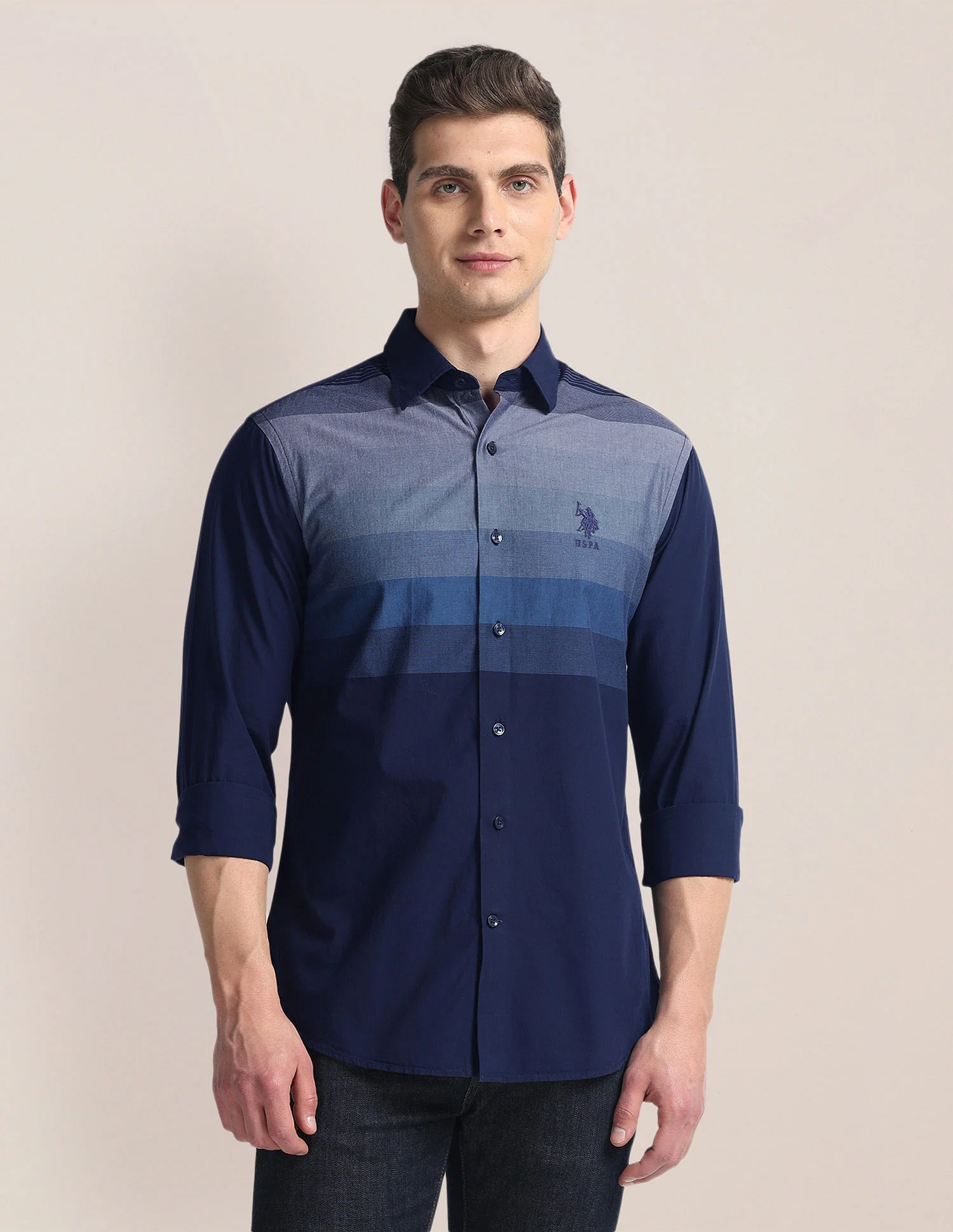 Colour Block Cotton Shirt - Image 6