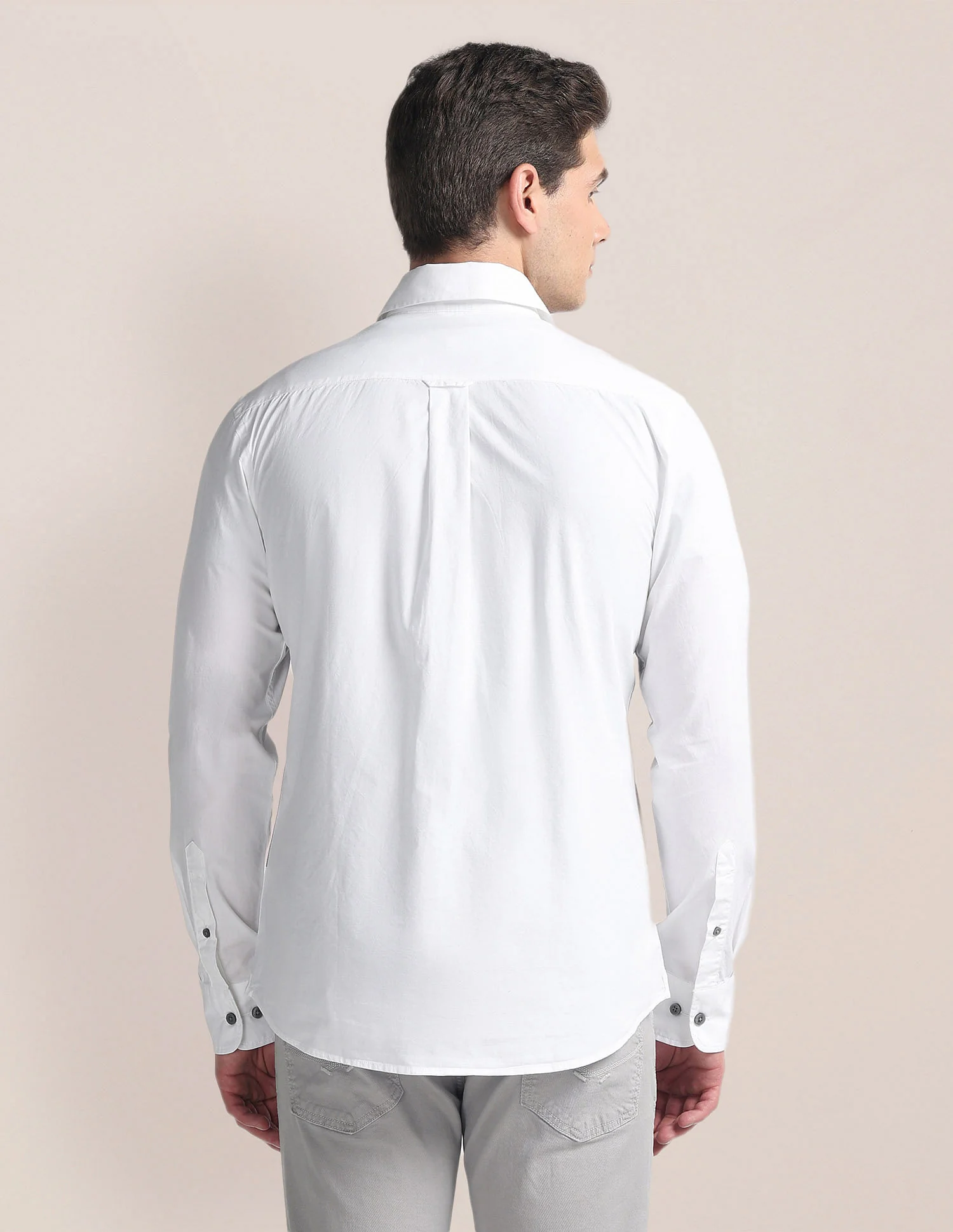Colour Block Cotton Shirt - Image 5