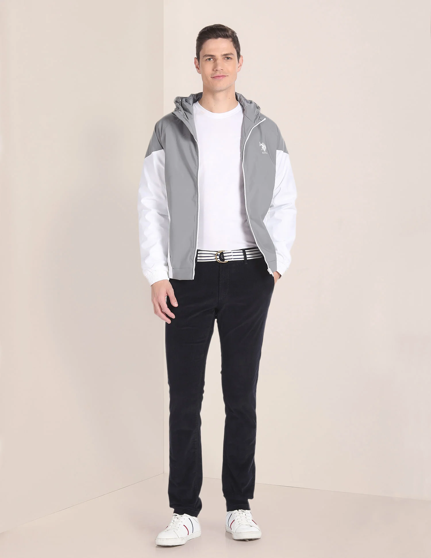 Colour Block Logo Hooded Jacket - Image 3