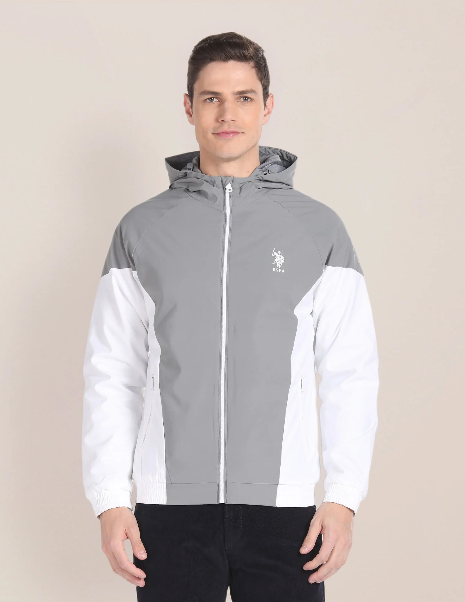 Colour Block Logo Hooded Jacket - Image 6