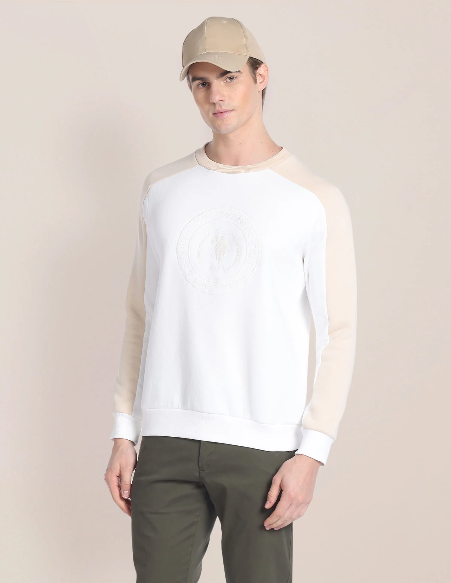 Colour Block Panelled Sweatshirt