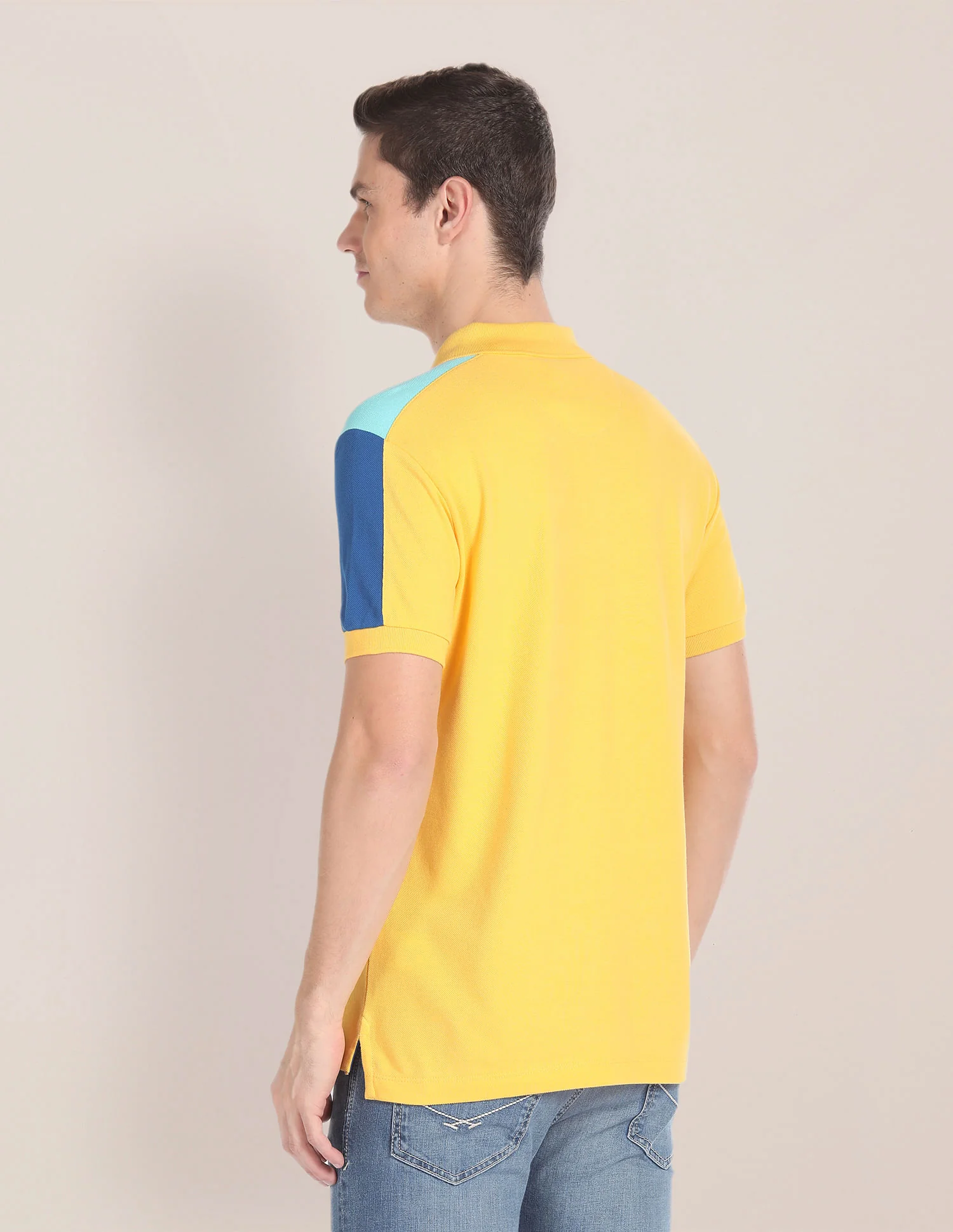 Colour Block Pique Polo Shirt - Image 5