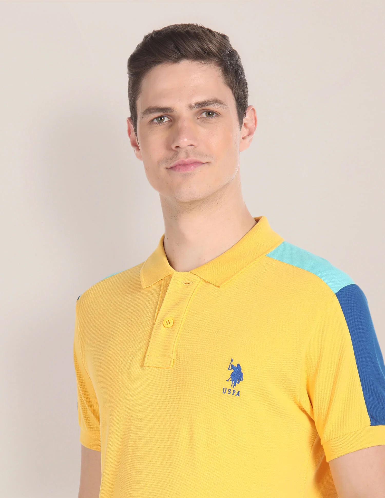 Colour Block Pique Polo Shirt - Image 7