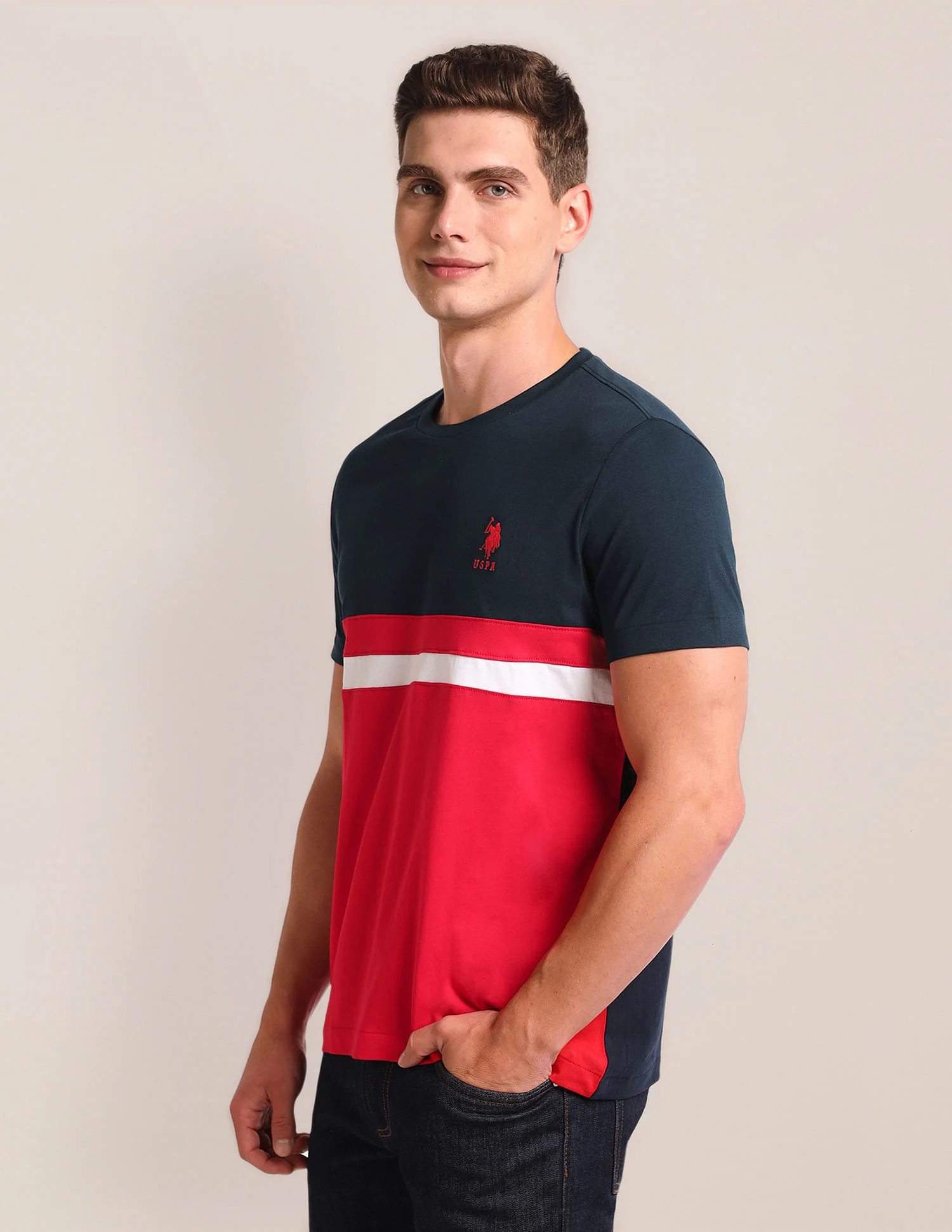 Colour Block Slim Fit T-Shirt - Image 4