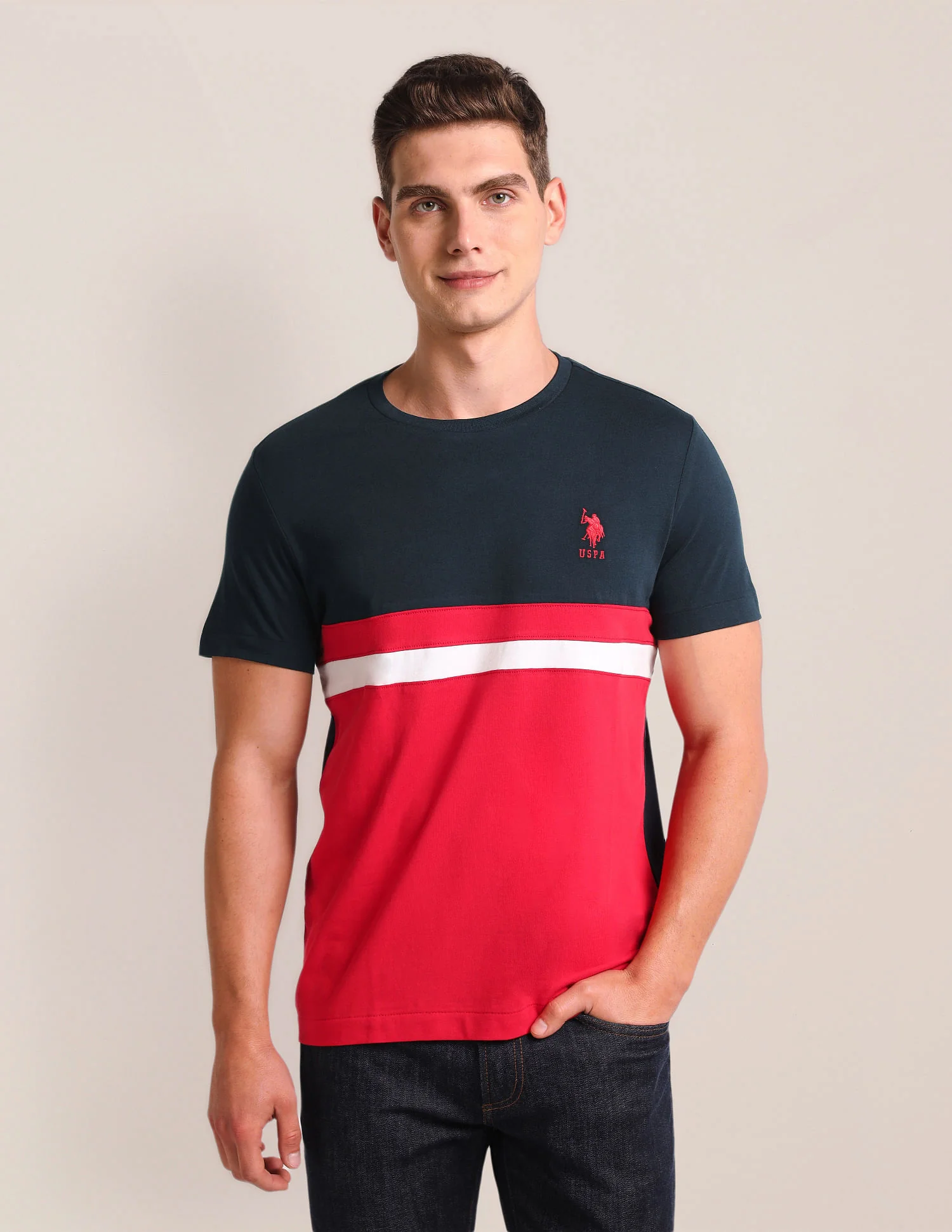 Colour Block Slim Fit T-Shirt - Image 6