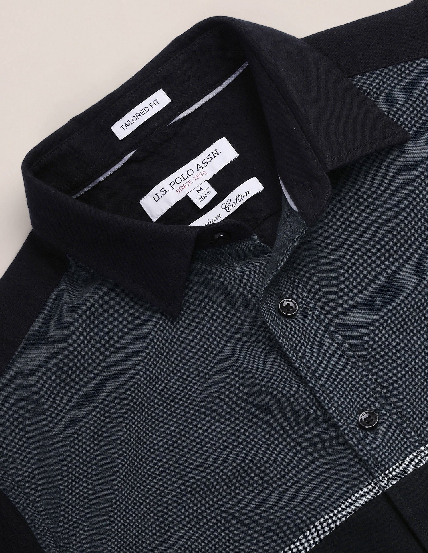 Colour Block Tailored Fit Shirt - Image 2