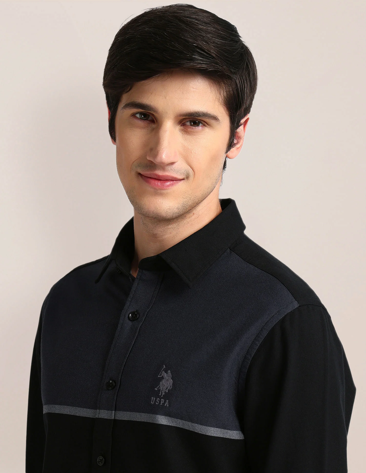 Colour Block Tailored Fit Shirt - Image 8