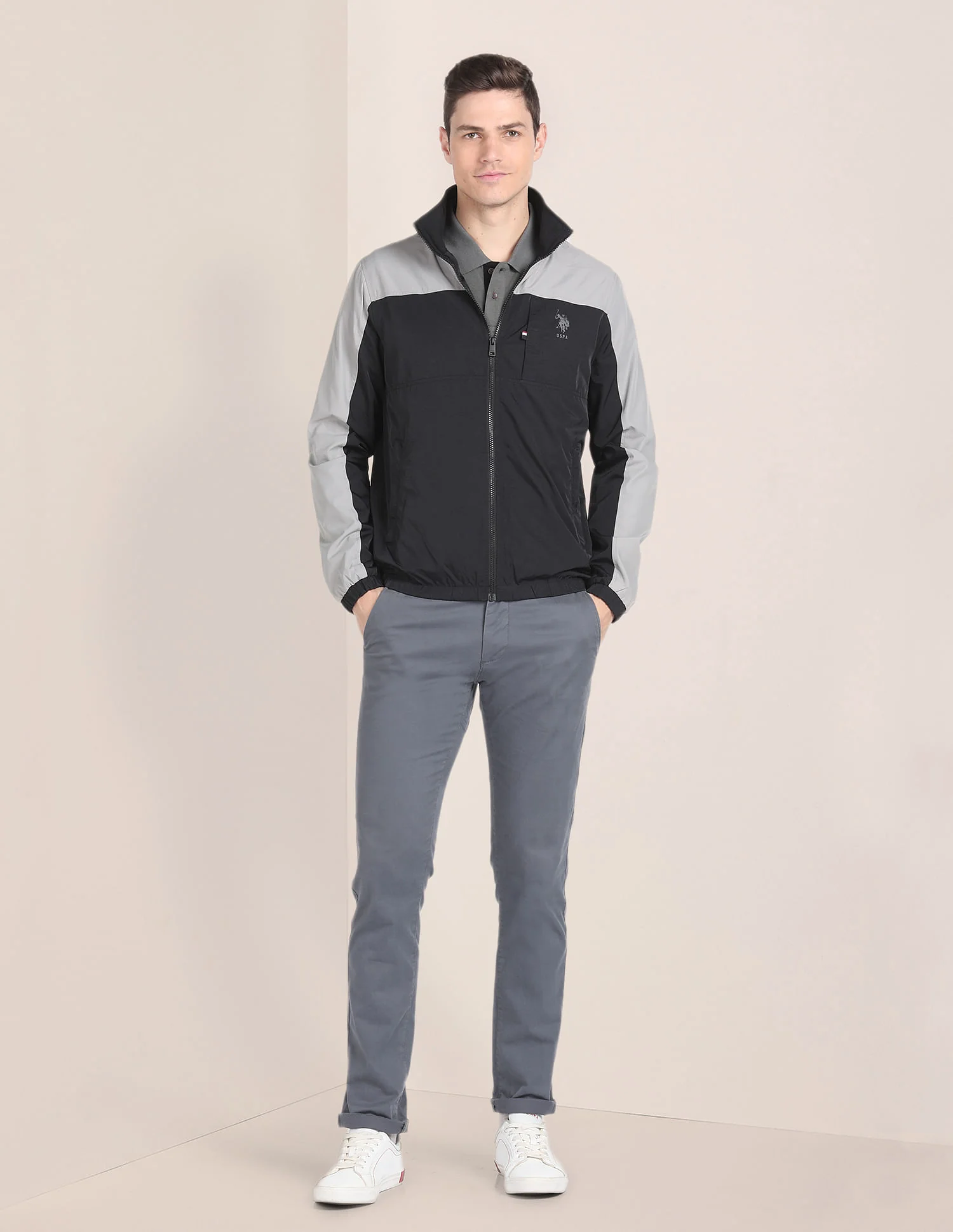 Colour Block Windcheater Jacket - Image 3