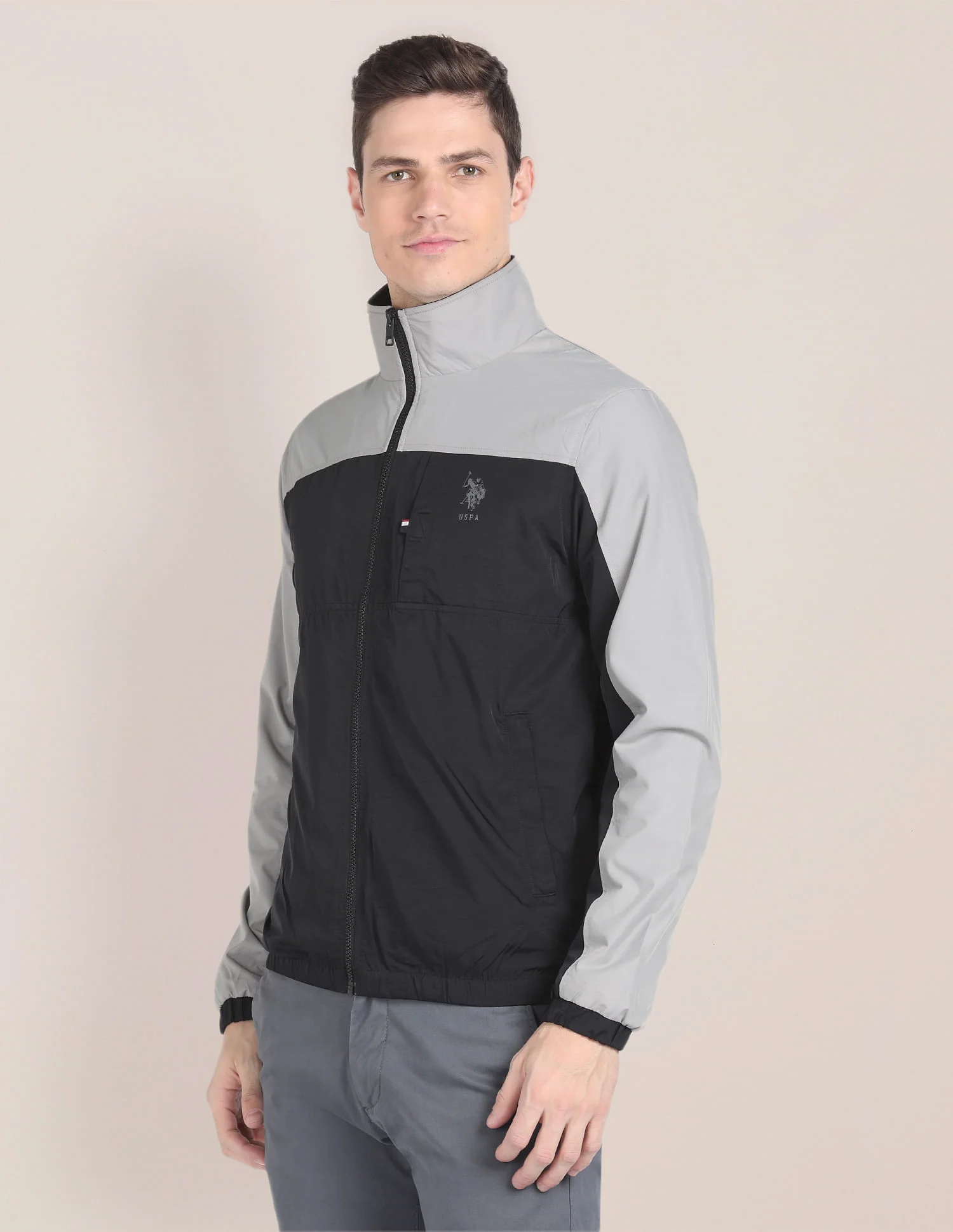 Colour Block Windcheater Jacket - Image 4