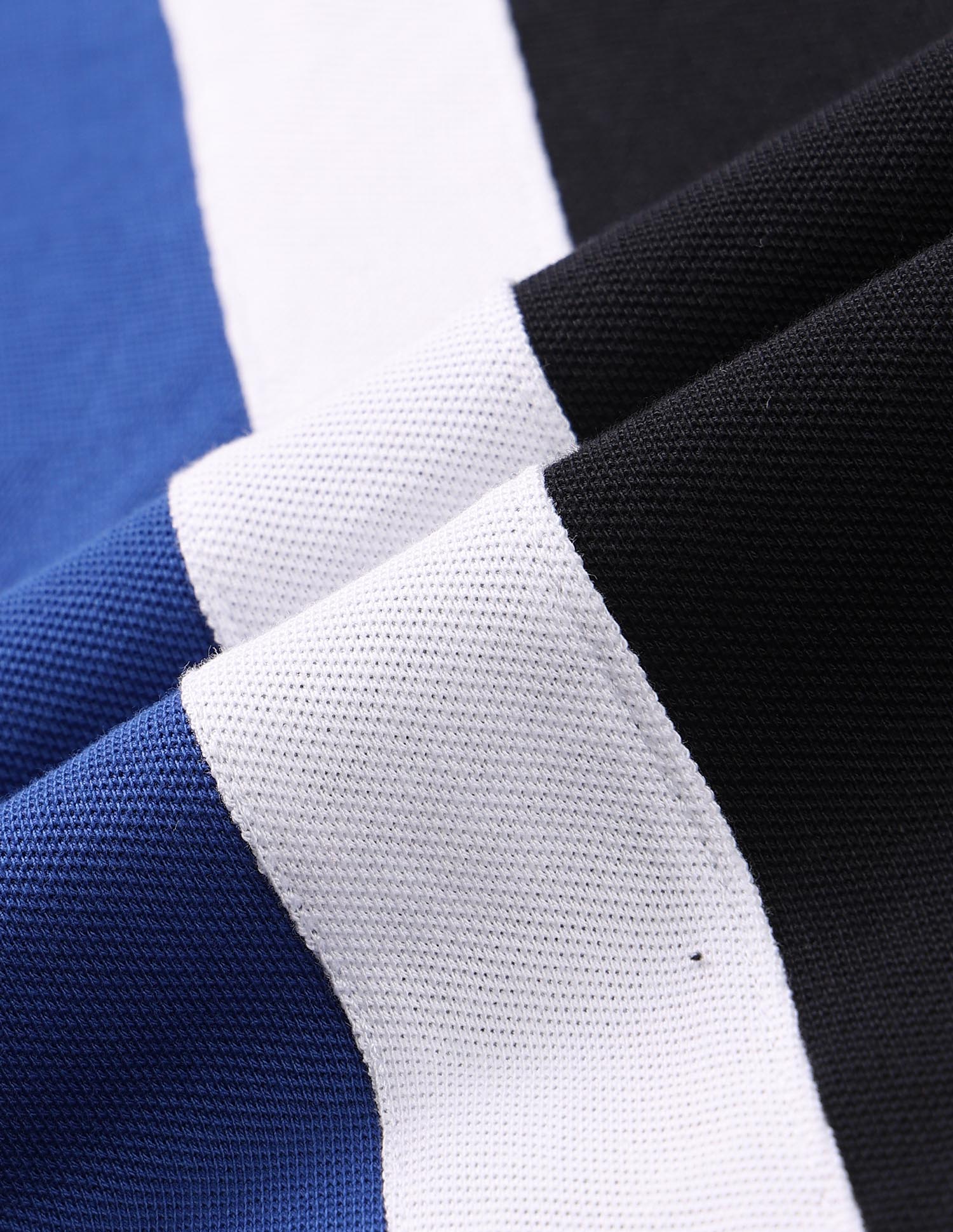 Colour Block Zipper Polo Shirt - Image 2