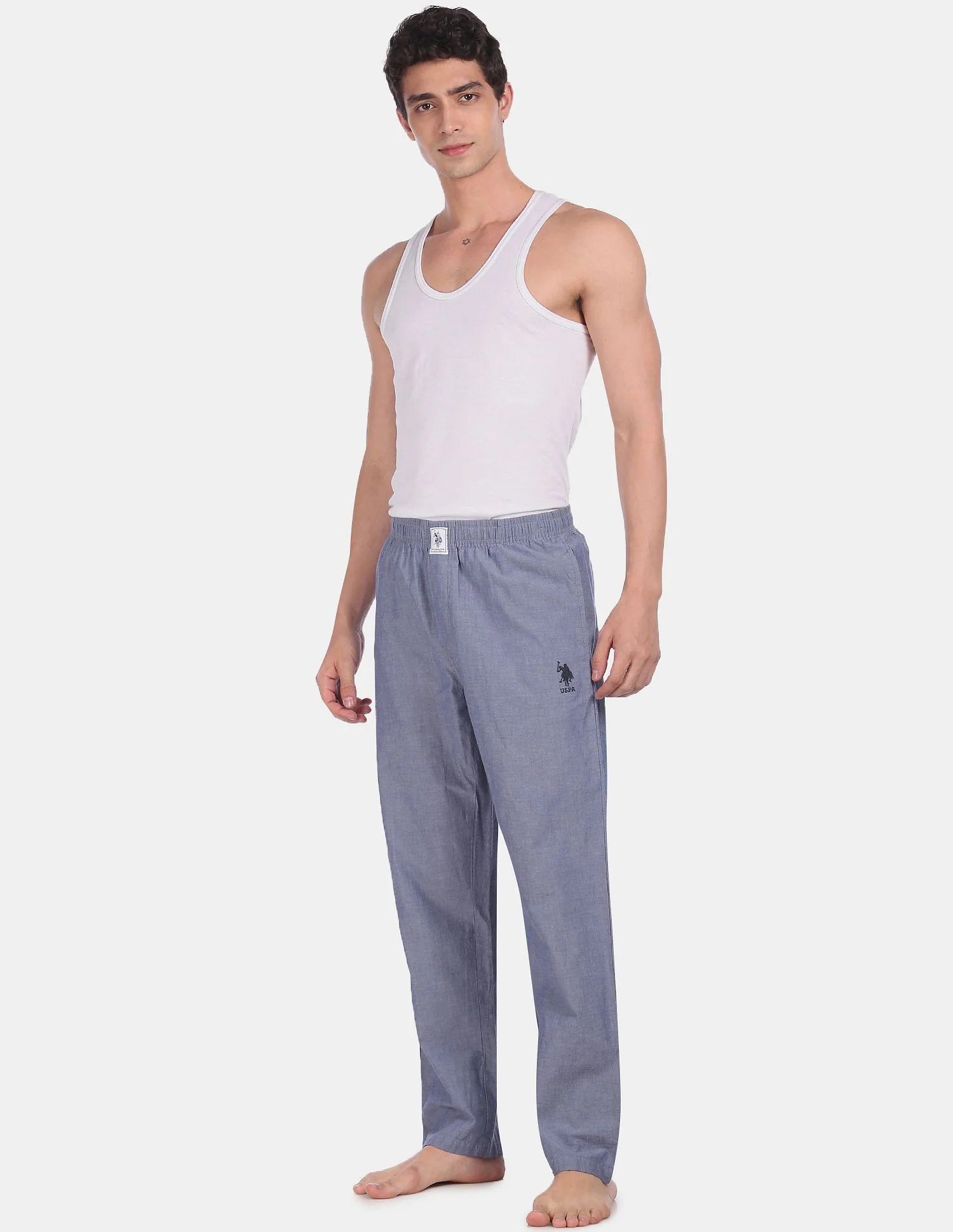 Comfort Fit Solid Cotton I658 Lounge Pants - Pack Of 1 - Image 2
