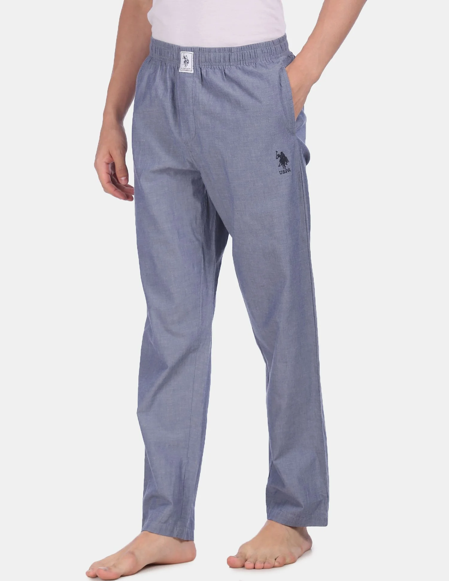 Comfort Fit Solid Cotton I658 Lounge Pants - Pack Of 1 - Image 3
