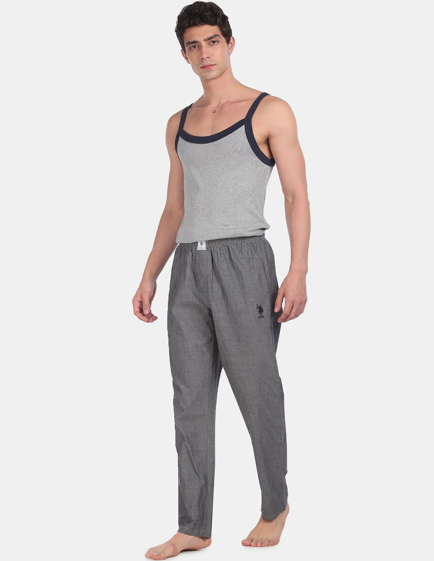 Comfort Fit Solid Cotton I658 Lounge Pants - Pack Of 1 - Image 2